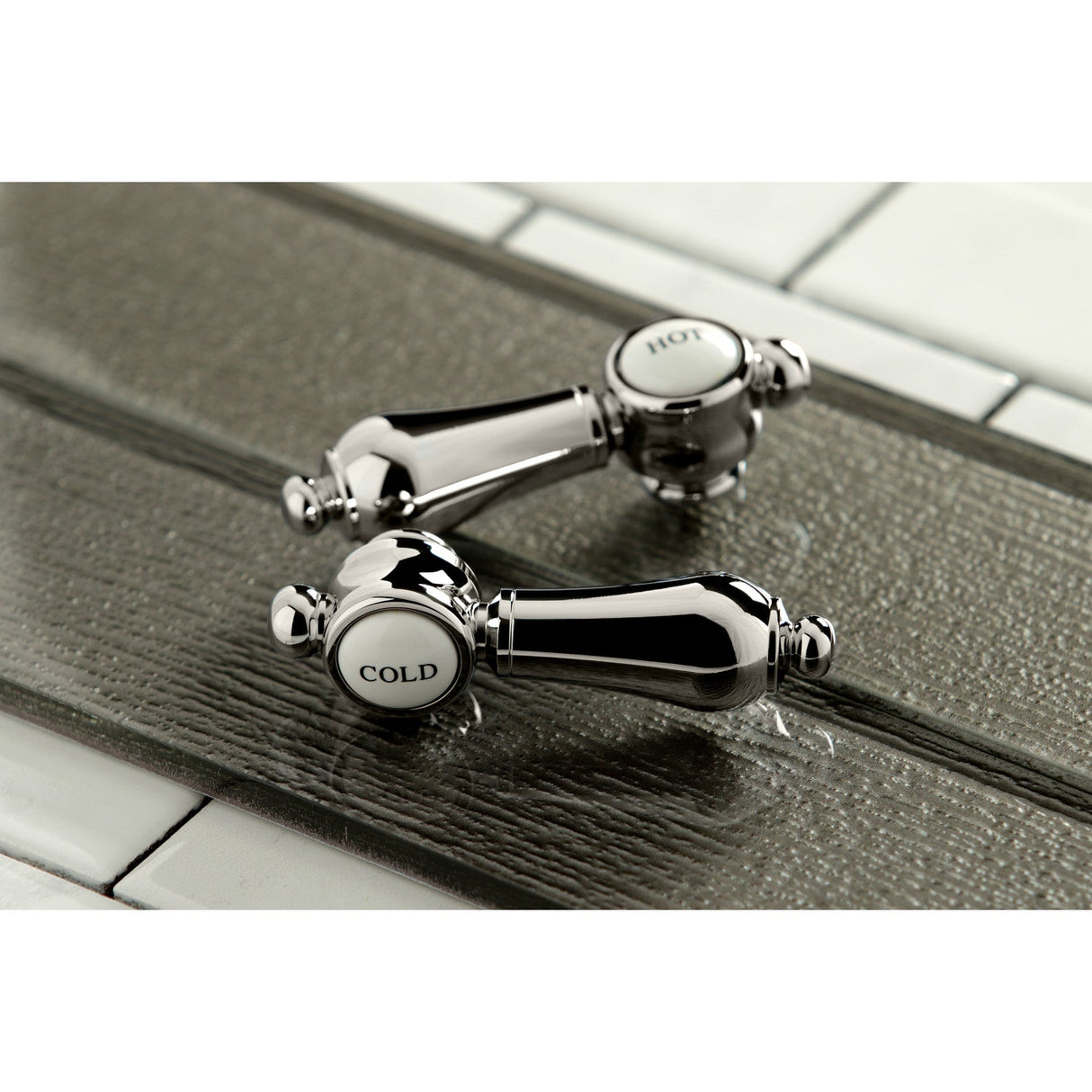 Heirloom KS7126BAL Two-Handle 3-Hole Wall Mount Bathroom Faucet, Polished Nickel