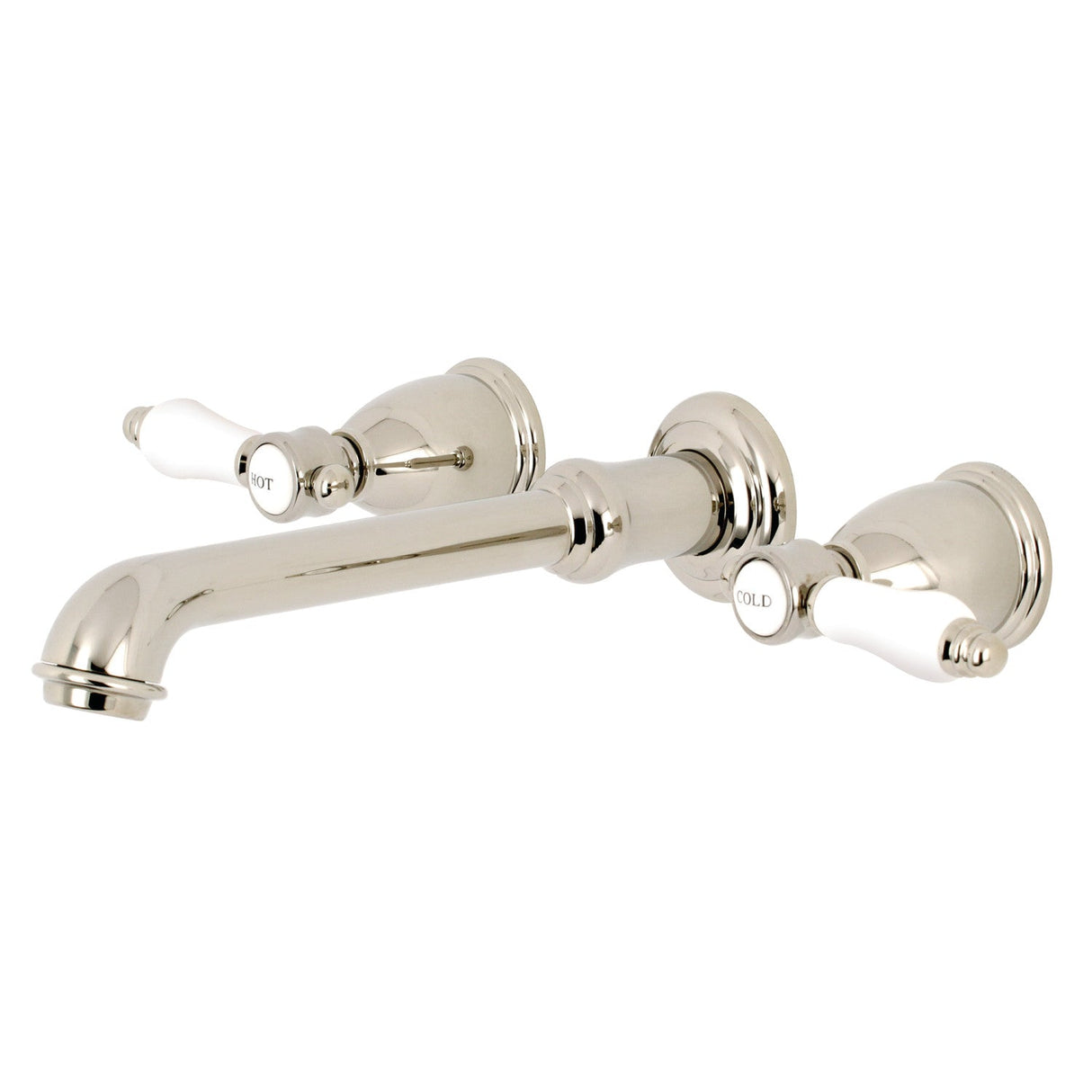 Bel-Air KS7126BPL Two-Handle 3-Hole Wall Mount Bathroom Faucet, Polished Nickel