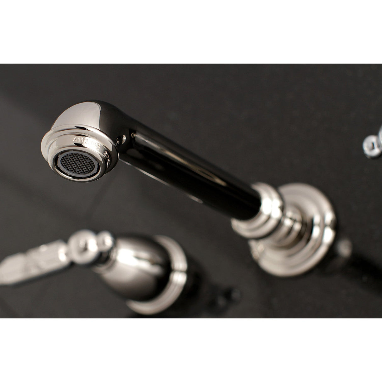 Georgian KS7126GL Two-Handle 3-Hole Wall Mount Bathroom Faucet, Polished Nickel