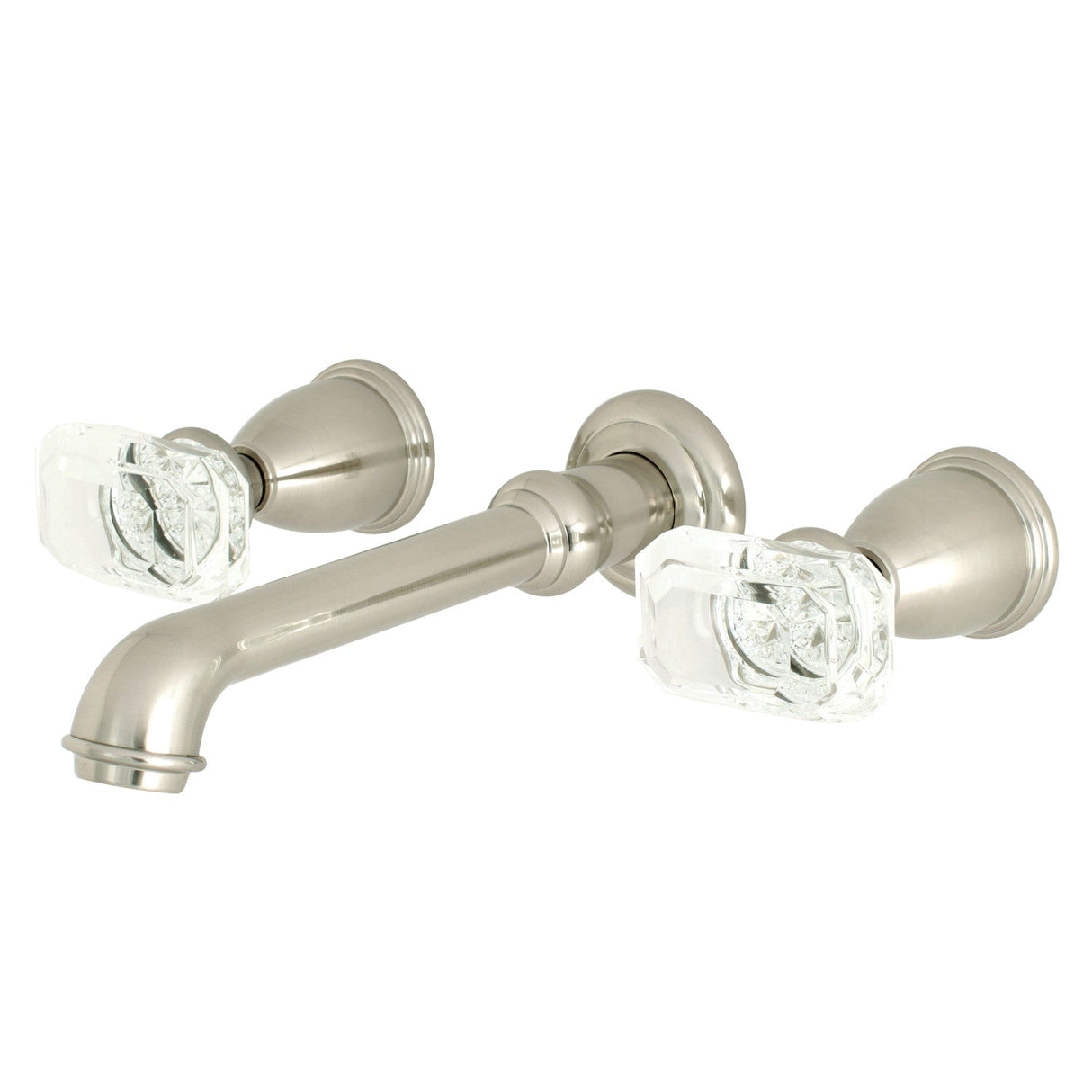 Krystal Onyx KS7128KRL Two-Handle 3-Hole Wall Mount Bathroom Faucet, Brushed Nickel