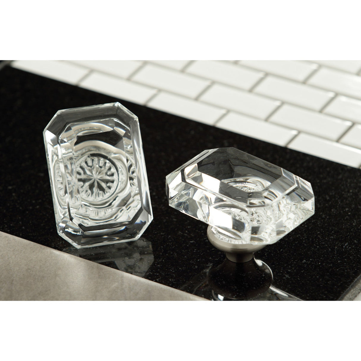 Krystal Onyx KS7128WQL Two-Handle 3-Hole Wall Mount Bathroom Faucet, Brushed Nickel