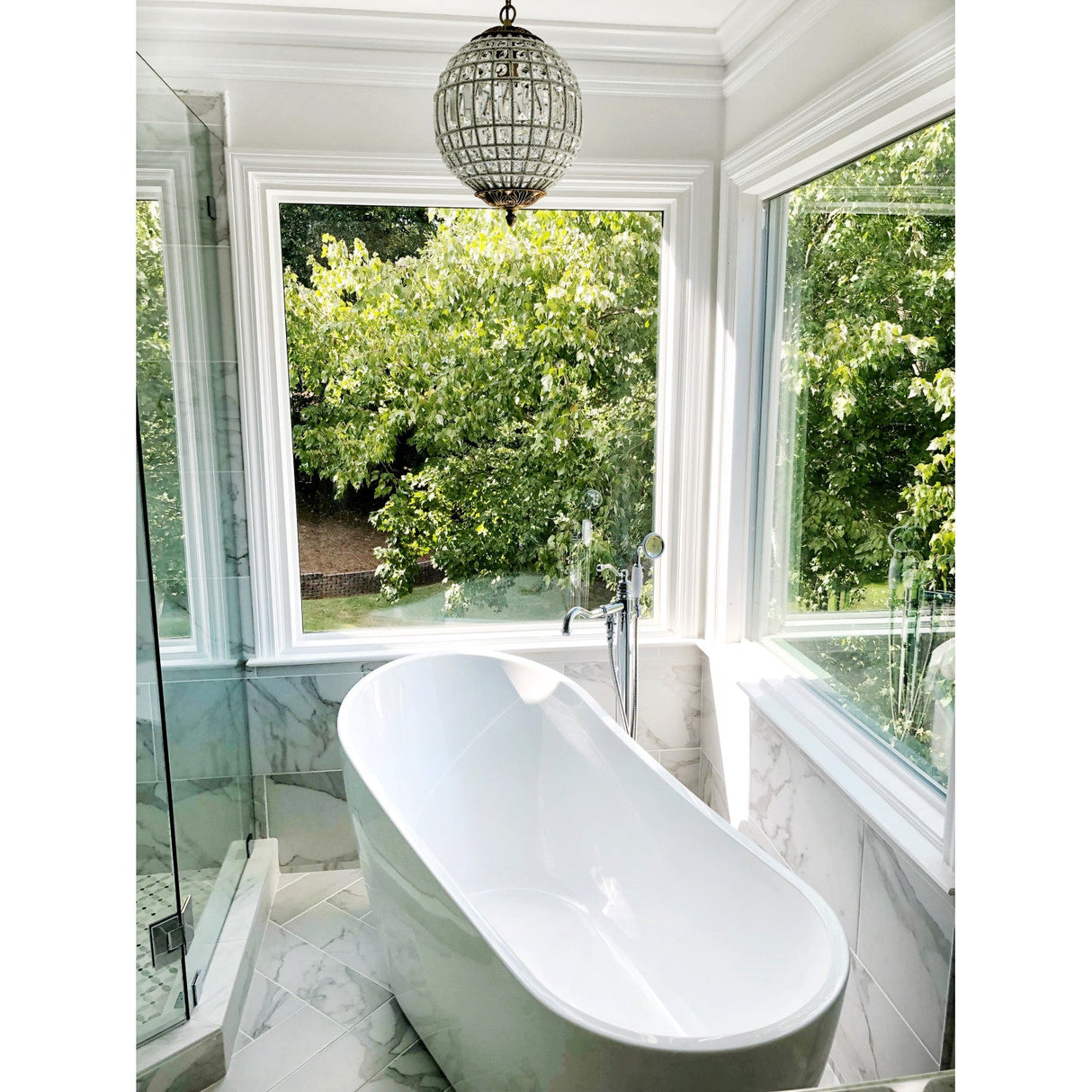 English Country KS7131ABL Single-Handle 1-Hole Freestanding Tub Faucet with Hand Shower, Polished Chrome