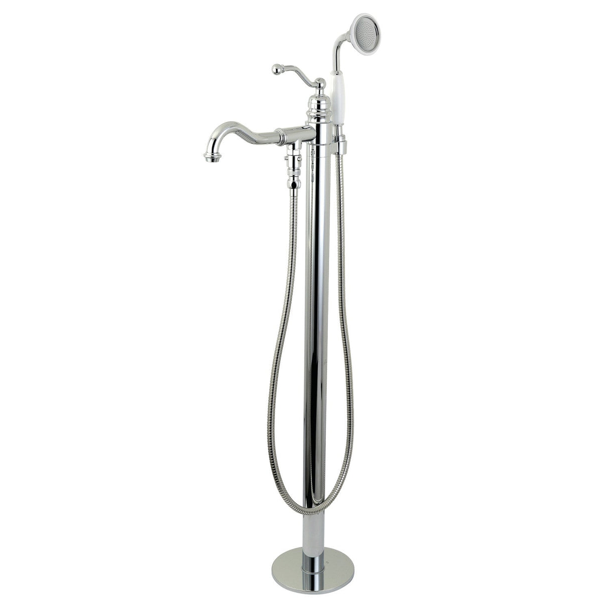 English Country KS7131ABL Single-Handle 1-Hole Freestanding Tub Faucet with Hand Shower, Polished Chrome