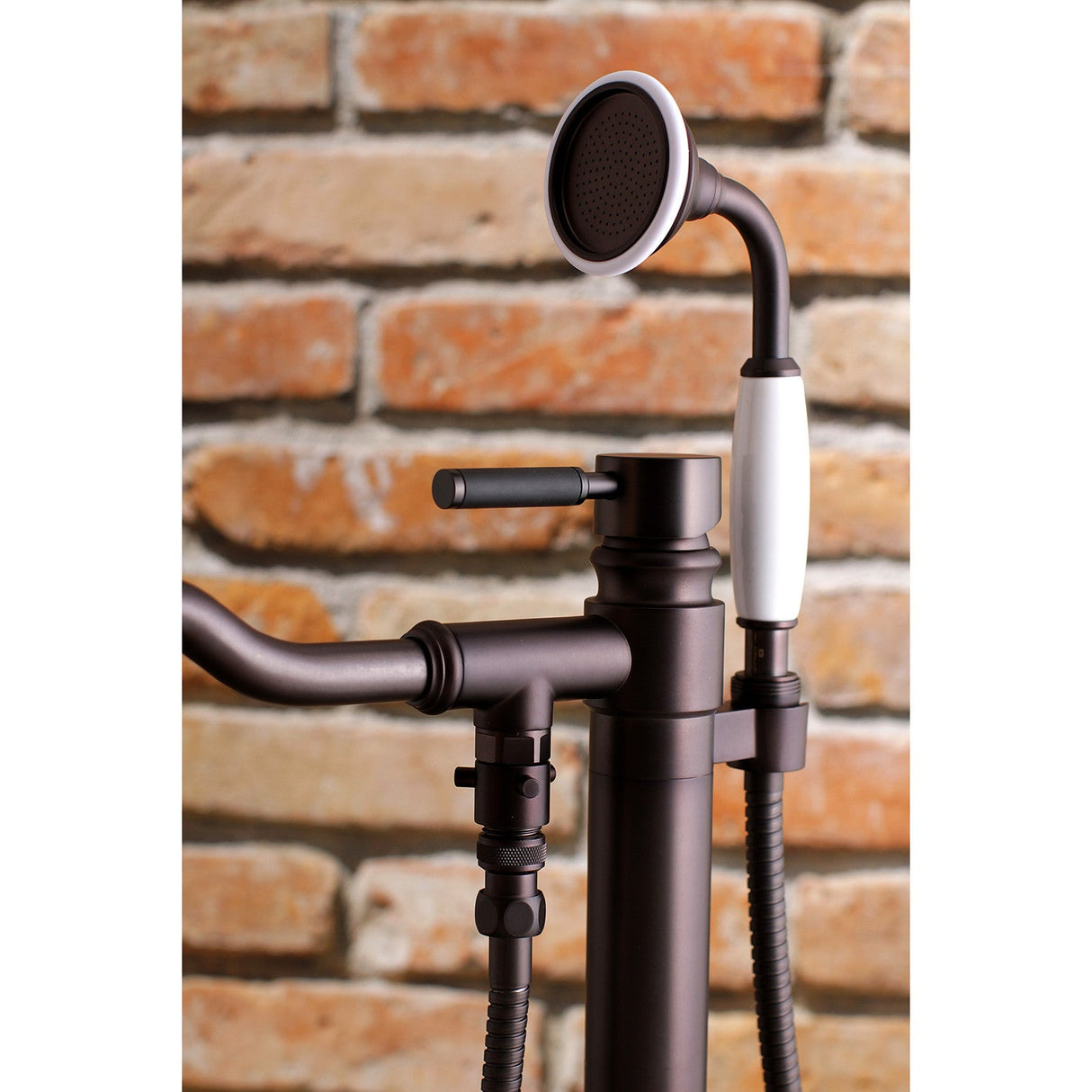 Kaiser KS7135DKL Single-Handle 1-Hole Freestanding Tub Faucet with Hand Shower, Oil Rubbed Bronze