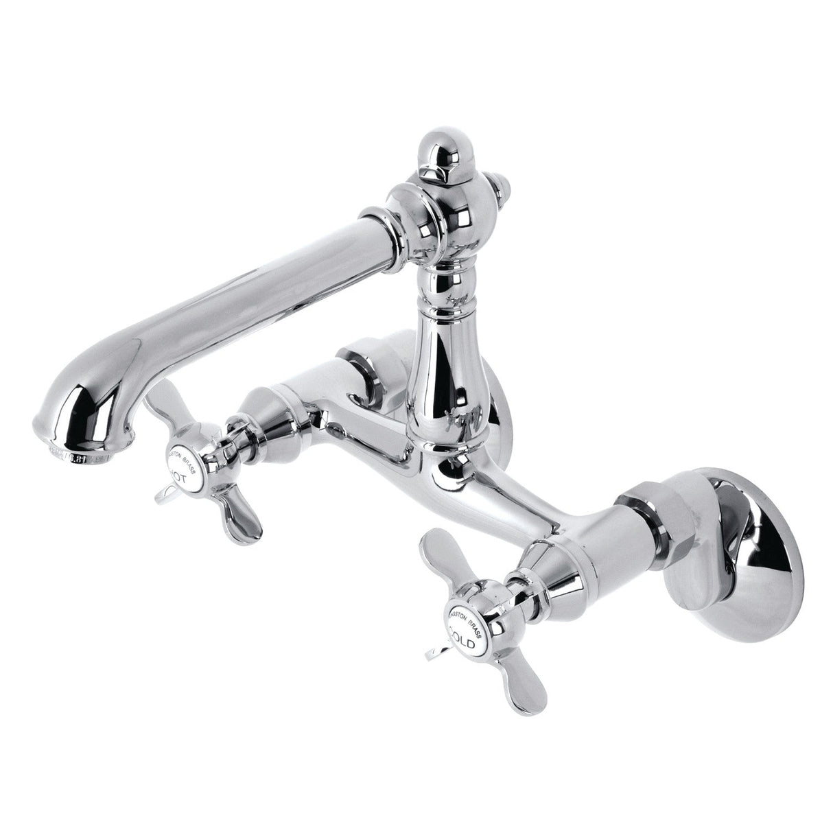Essex KS7221BEX Two-Handle 2-Hole Wall Mount Kitchen Faucet, Polished Chrome