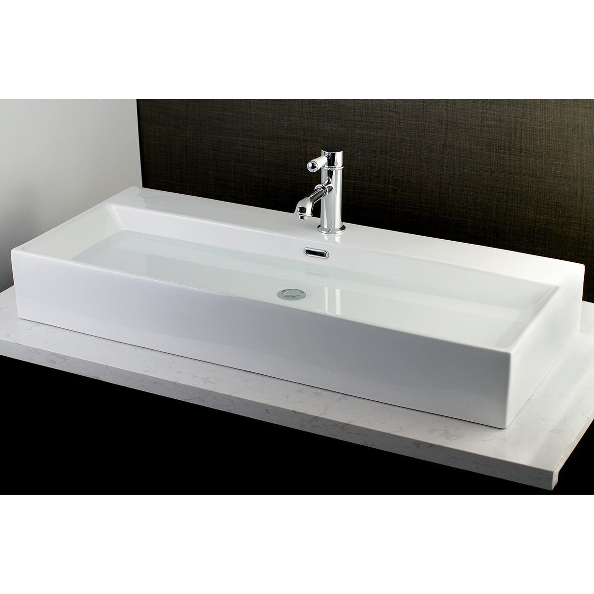 Paris KS7411DPL Single-Handle 1-Hole Deck Mount Bathroom Faucet with Brass Pop-Up, Polished Chrome