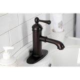 Paris KS7415BL Single-Handle 1-Hole Deck Mount Bathroom Faucet with Brass Pop-Up, Oil Rubbed Bronze