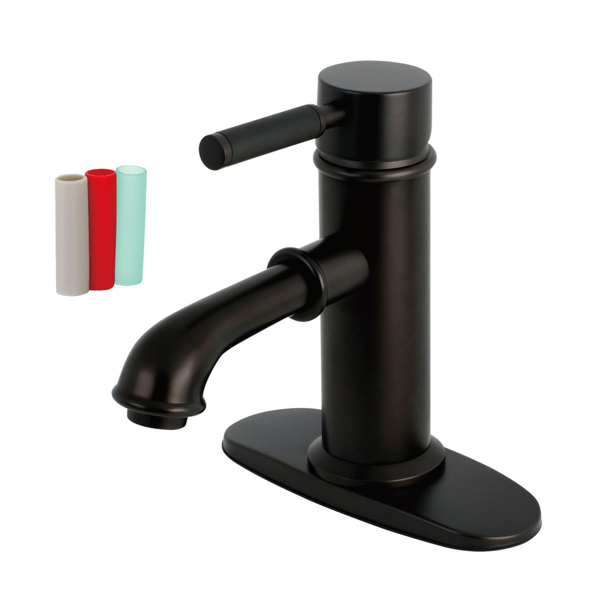 Kaiser KS7415DKL Single-Handle 1-Hole Deck Mount Bathroom Faucet with Brass Pop-Up, Oil Rubbed Bronze
