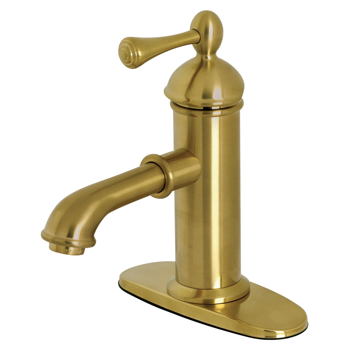 Paris KS7417BL Single-Handle 1-Hole Deck Mount Bathroom Faucet with Brass Pop-Up, Brushed Brass
