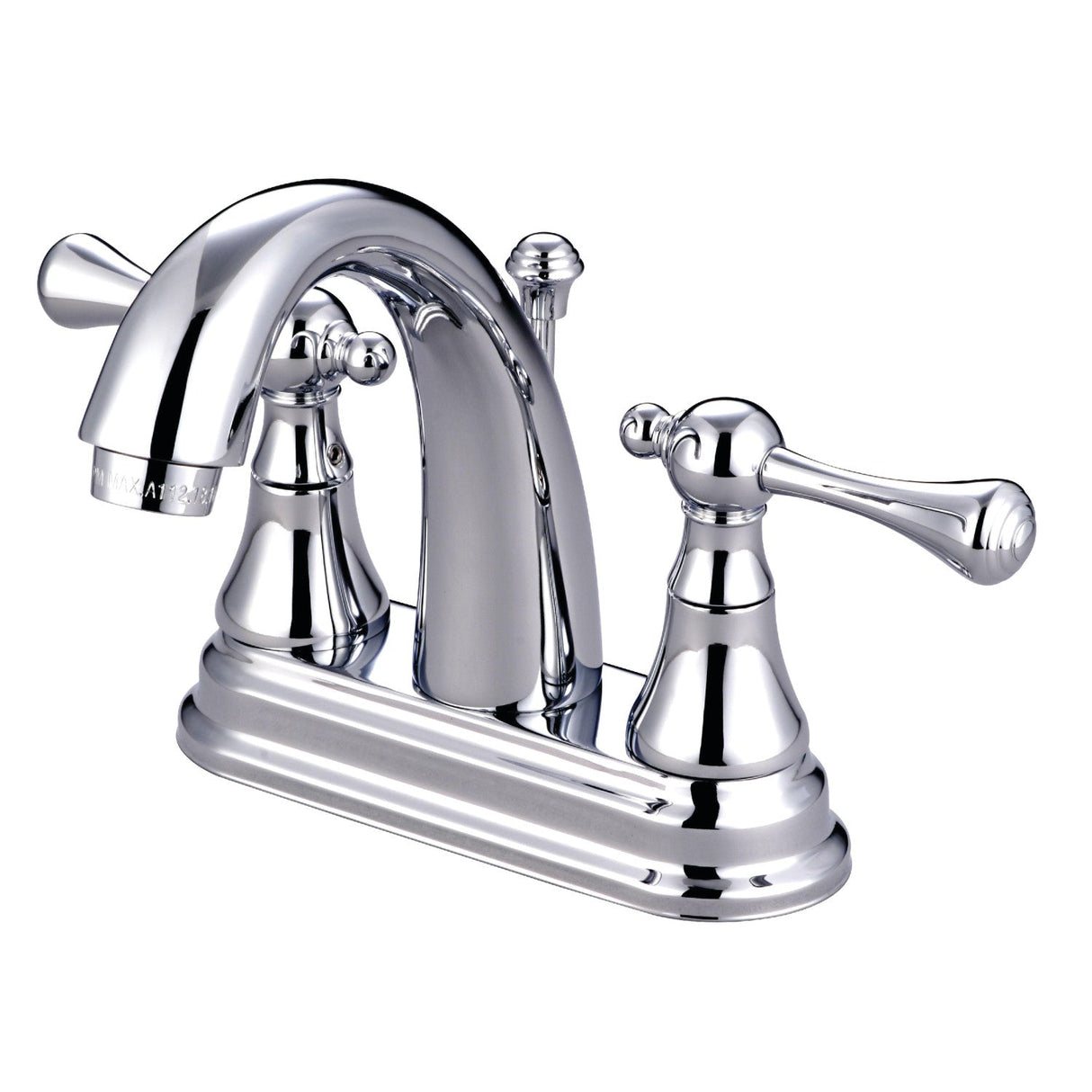 English Vintage KS7611BL Two-Handle 3-Hole Deck Mount 4" Centerset Bathroom Faucet with Brass Pop-Up, Polished Chrome