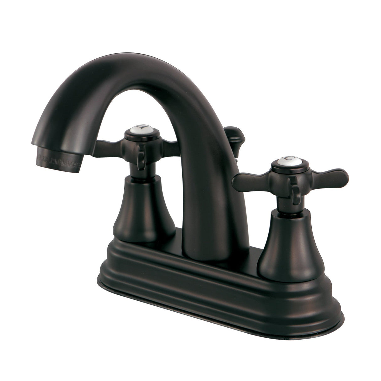 Essex KS7615BEX Two-Handle 3-Hole Deck Mount 4" Centerset Bathroom Faucet with Brass Pop-Up, Oil Rubbed Bronze