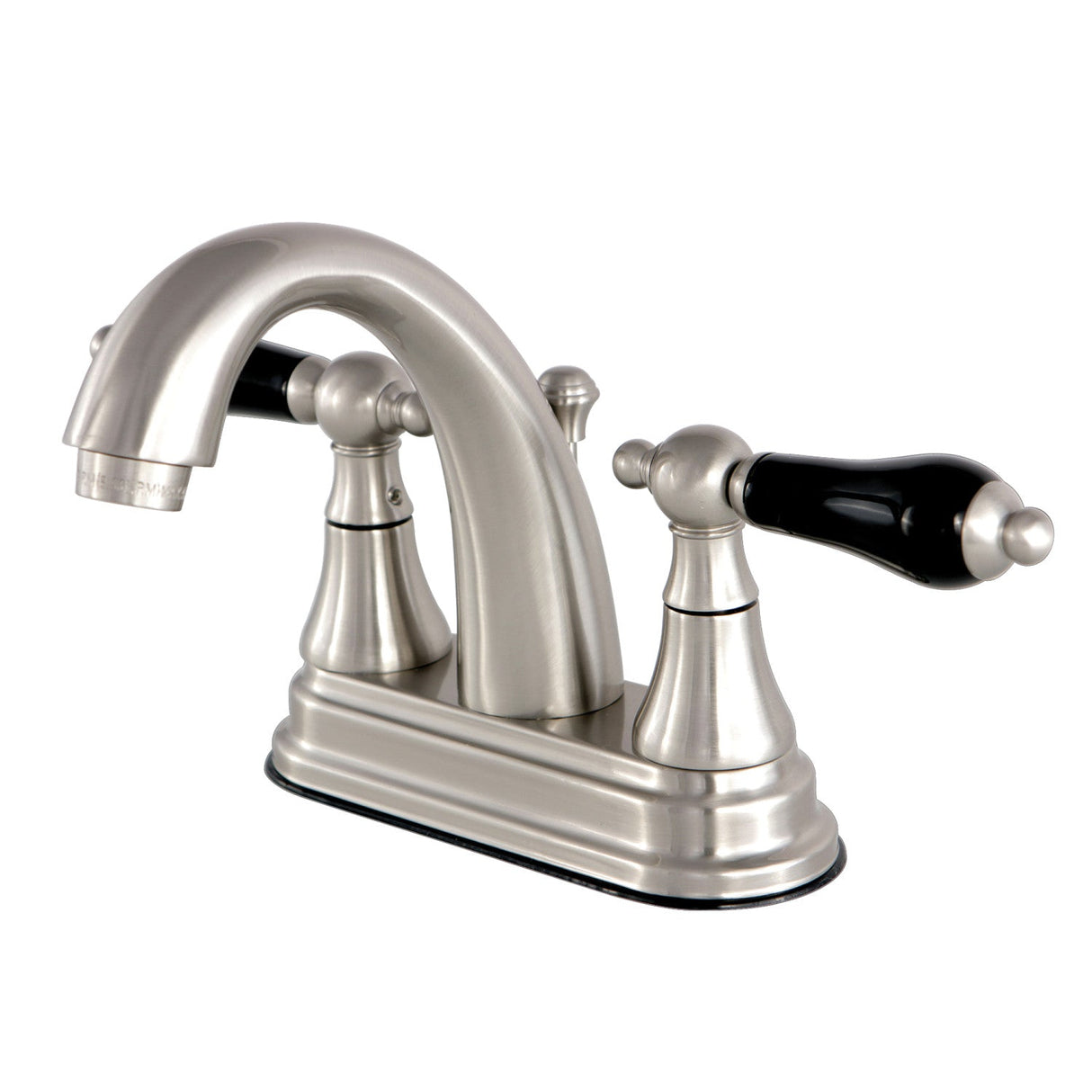 Duchess KS7618PKL Two-Handle 3-Hole Deck Mount 4" Centerset Bathroom Faucet with Brass Pop-Up, Brushed Nickel