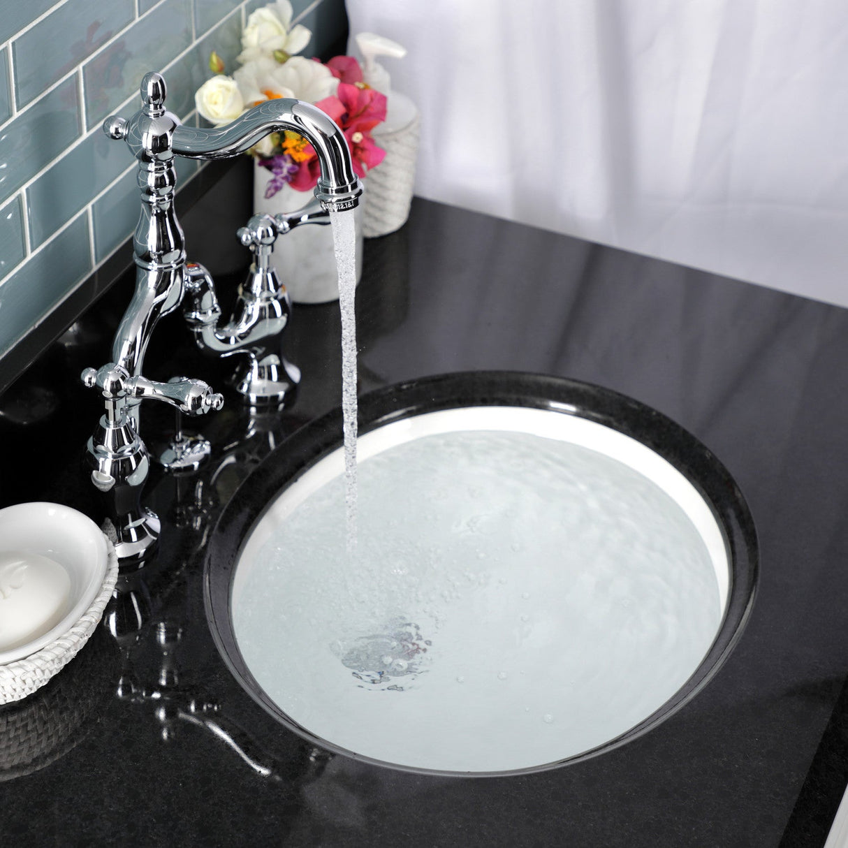 English Country KS7971AL Two-Handle 3-Hole Deck Mount Bridge Bathroom Faucet with Brass Pop-Up, Polished Chrome