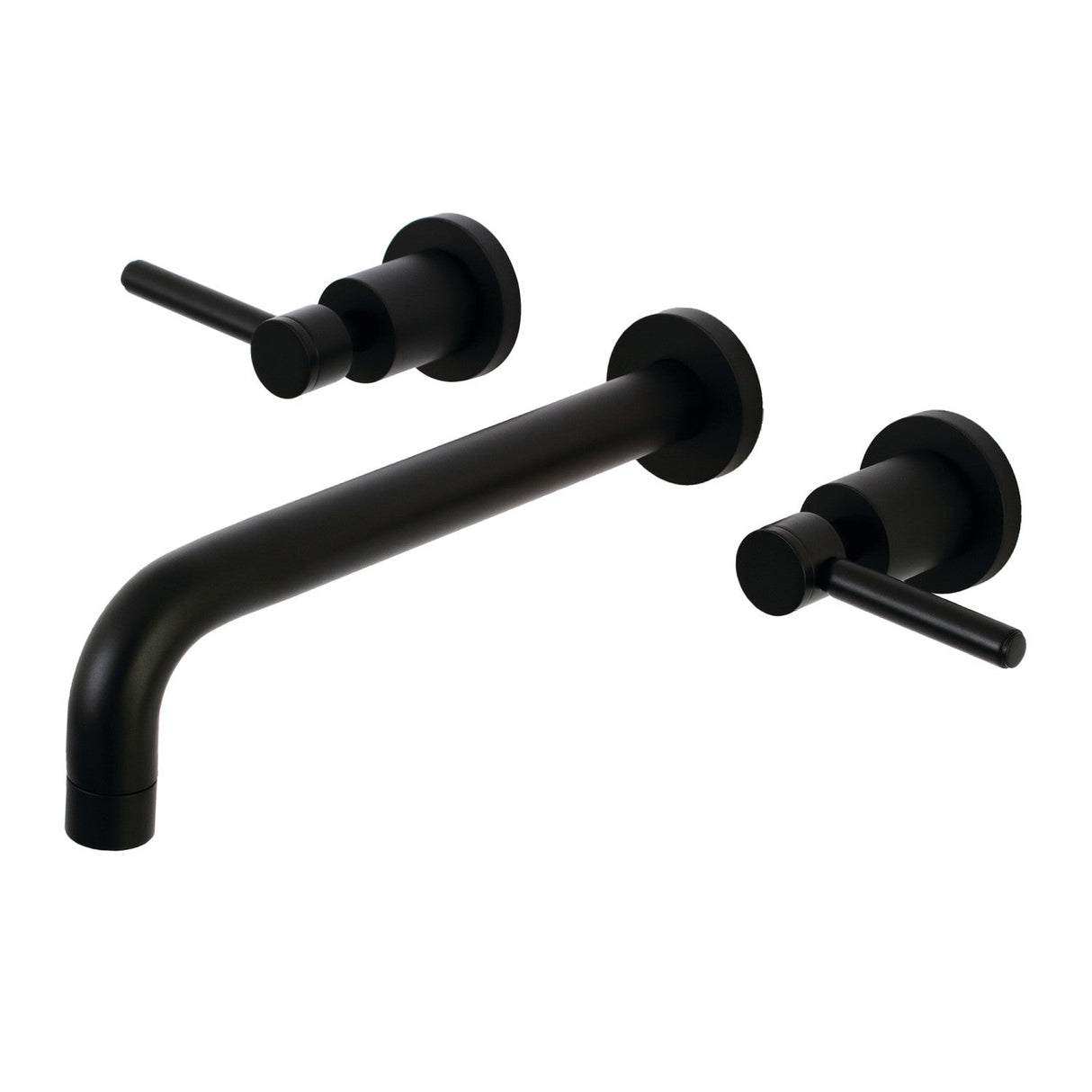 Concord KS8020DL Two-Handle 3-Hole Wall Mount Roman Tub Faucet, Matte Black