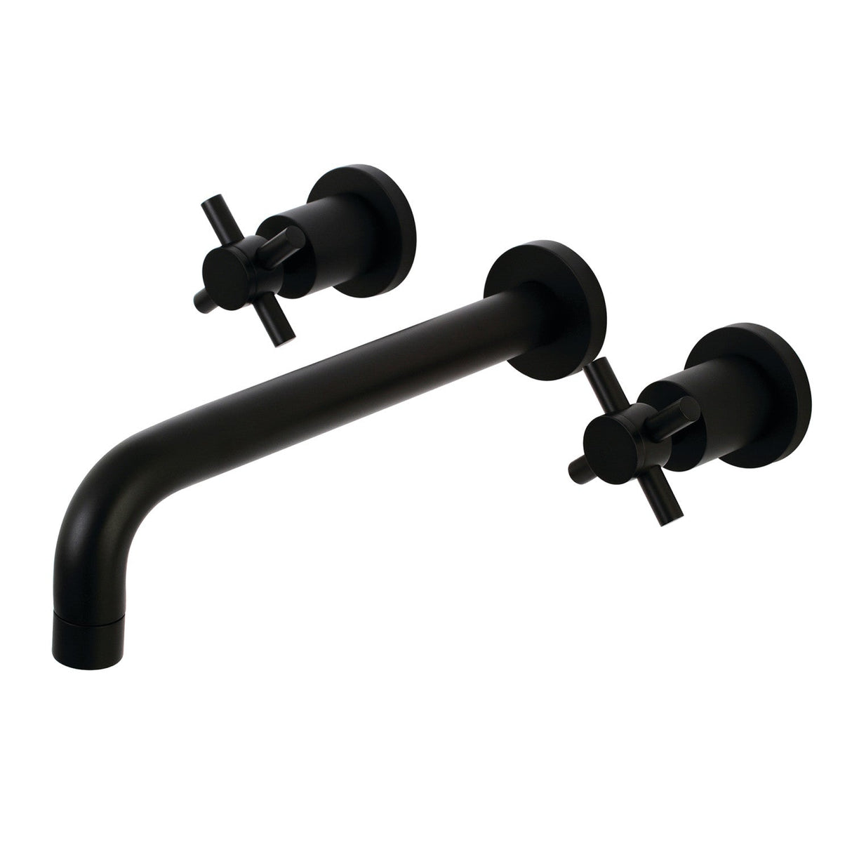 Concord KS8020DX Two-Handle 3-Hole Wall Mount Roman Tub Faucet, Matte Black