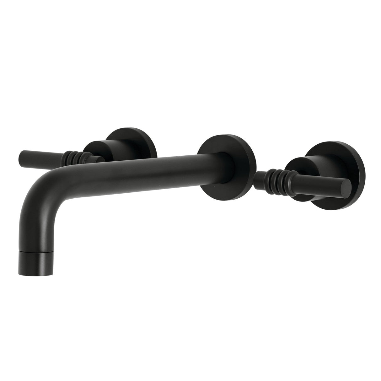 Milano KS8020ML Two-Handle 3-Hole Wall Mount Roman Tub Faucet, Matte Black