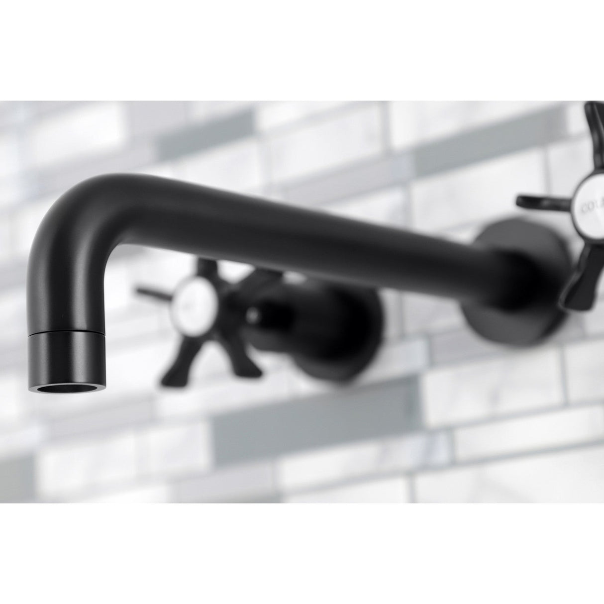 Hamilton KS8020NX Two-Handle 3-Hole Wall Mount Roman Tub Faucet, Matte Black