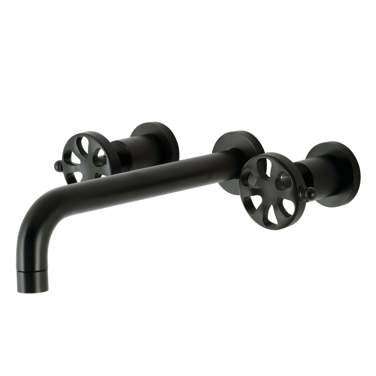 Belknap KS8020RX Two-Handle 3-Hole Wall Mount Roman Tub Faucet, Matte Black