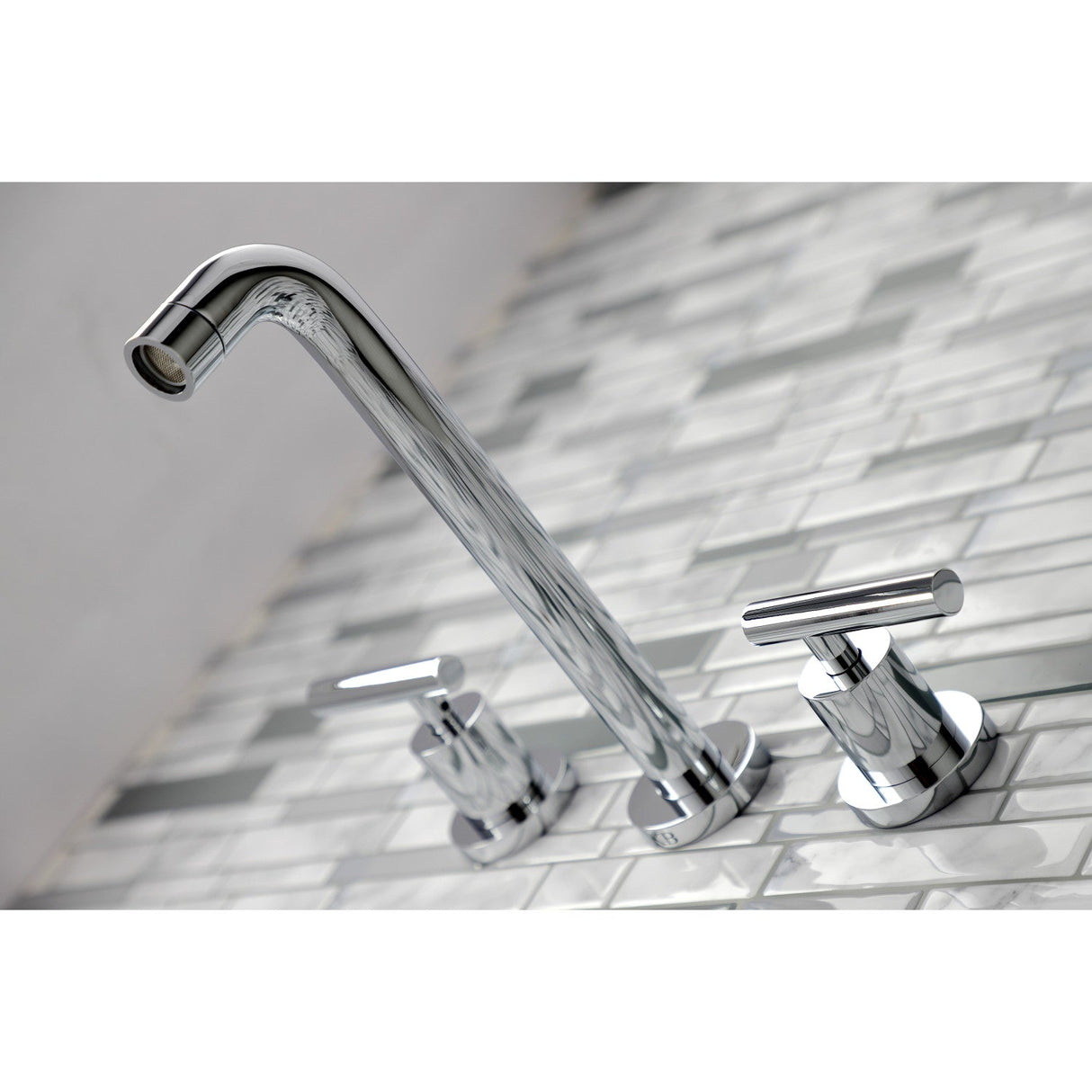 Manhattan KS8021CML Two-Handle 3-Hole Wall Mount Roman Tub Faucet, Polished Chrome