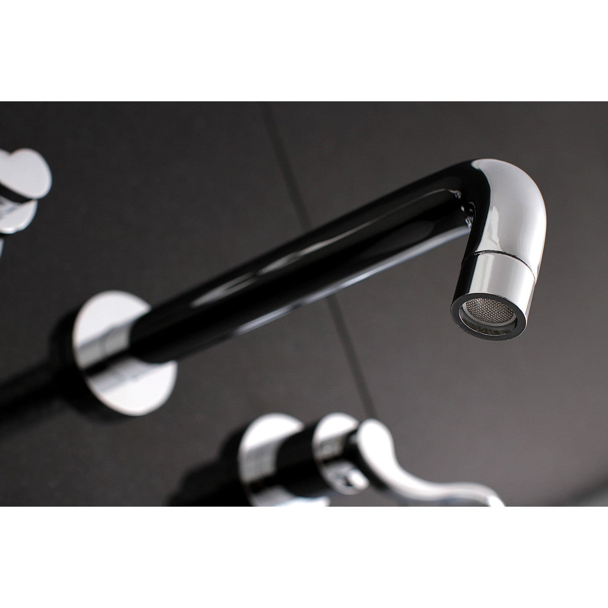 NuWave KS8021DFL Two-Handle 3-Hole Wall Mount Roman Tub Faucet, Polished Chrome