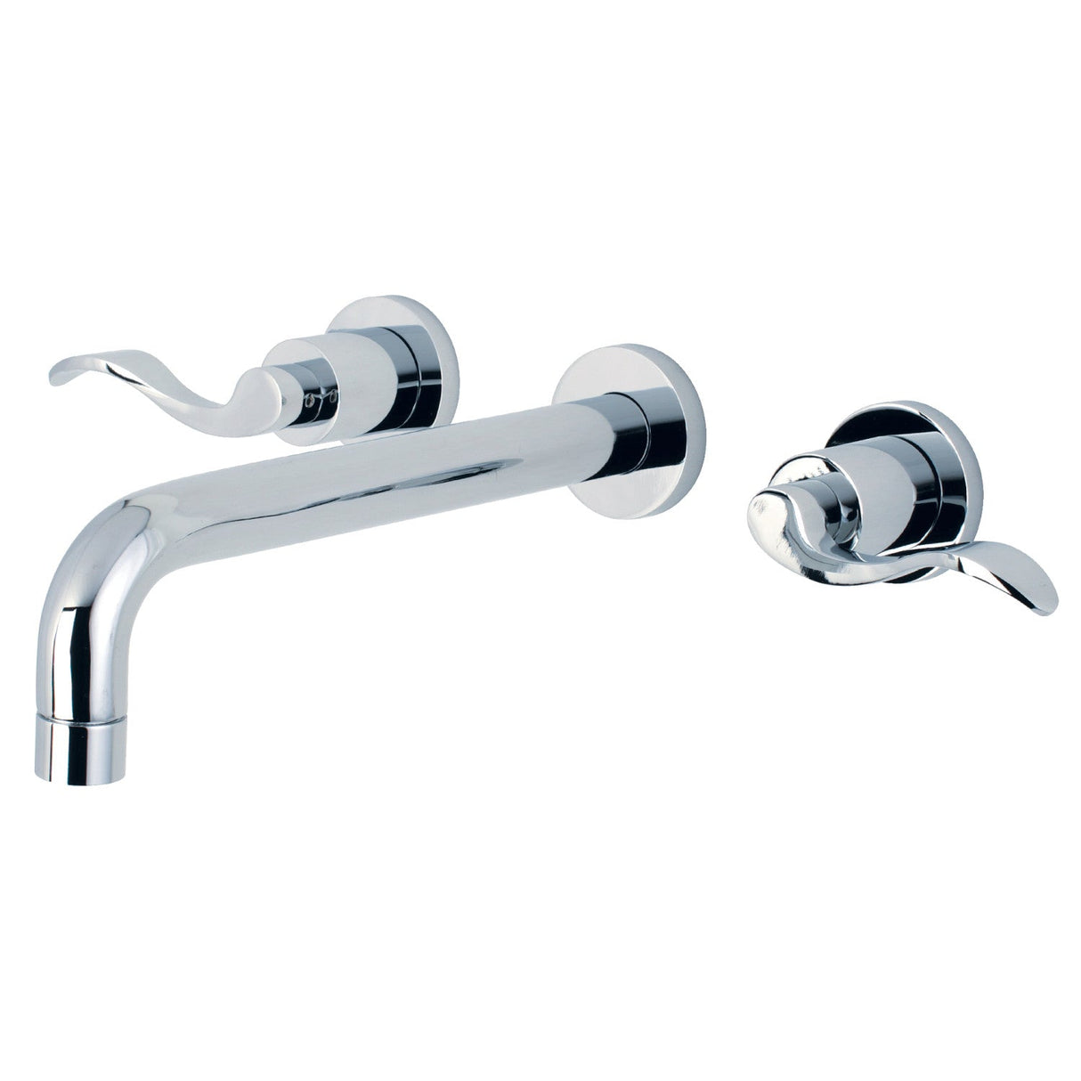 NuWave KS8021DFL Two-Handle 3-Hole Wall Mount Roman Tub Faucet, Polished Chrome