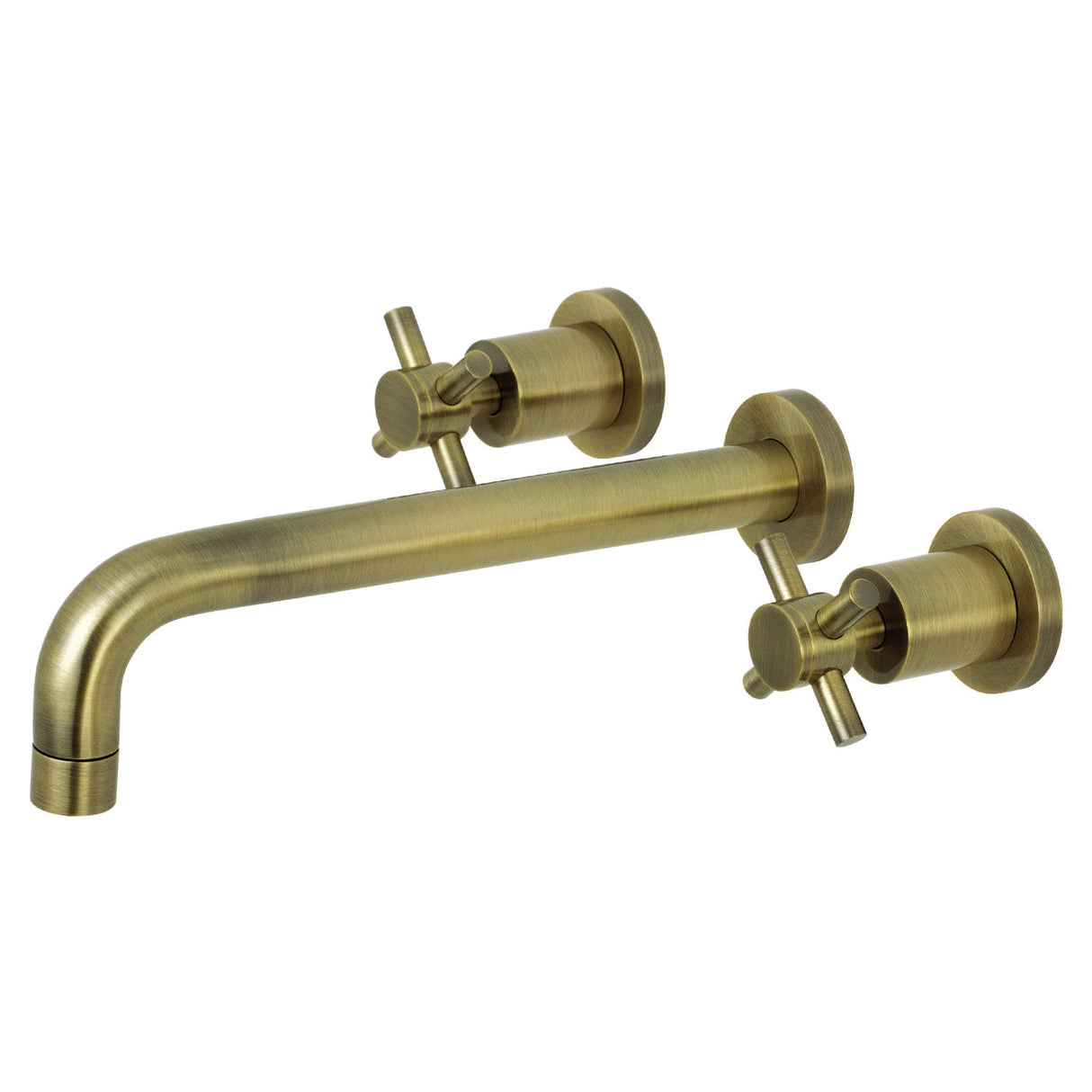 Concord KS8023DX Two-Handle 3-Hole Wall Mount Roman Tub Faucet, Antique Brass