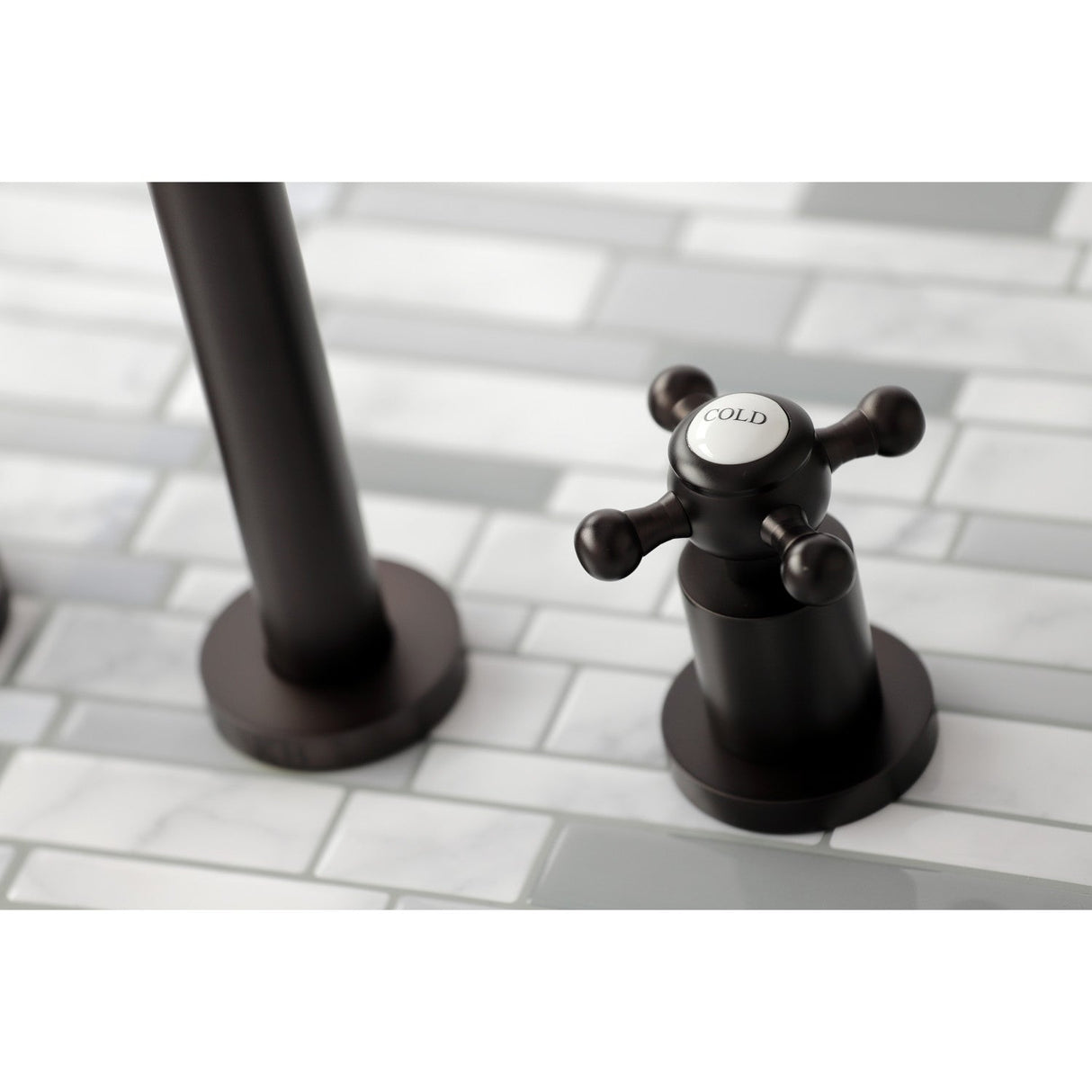 Metropolitan KS8025BX Two-Handle 3-Hole Wall Mount Roman Tub Faucet, Oil Rubbed Bronze