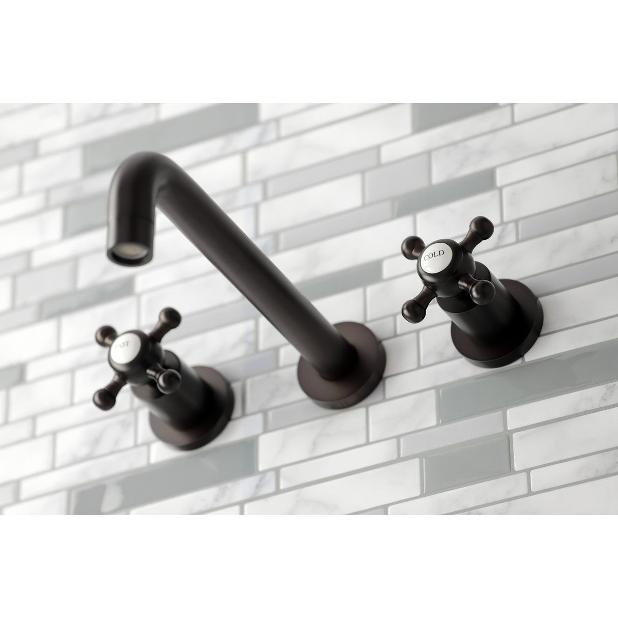 Metropolitan KS8025BX Two-Handle 3-Hole Wall Mount Roman Tub Faucet, Oil Rubbed Bronze