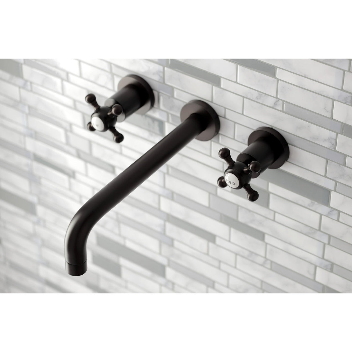 Metropolitan KS8025BX Two-Handle 3-Hole Wall Mount Roman Tub Faucet, Oil Rubbed Bronze