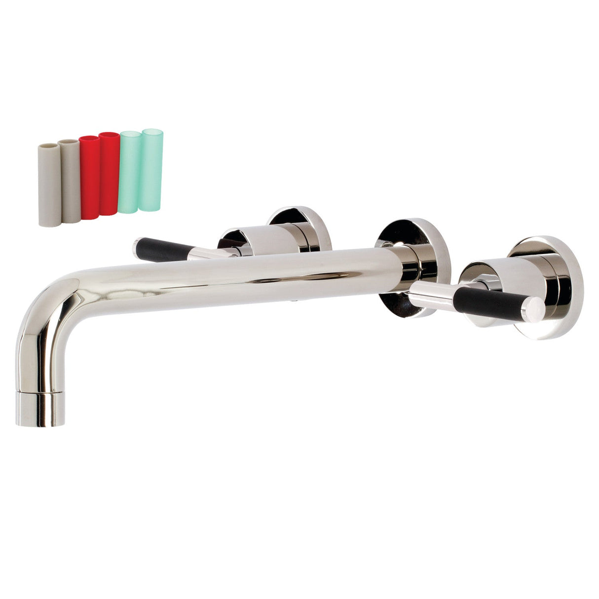 Kaiser KS8026CKL Two-Handle 3-Hole Wall Mount Roman Tub Faucet, Polished Nickel