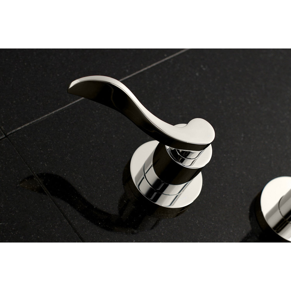 NuWave KS8026DFL Two-Handle 3-Hole Wall Mount Roman Tub Faucet, Polished Nickel