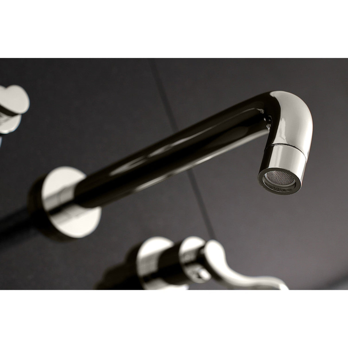 NuWave KS8026DFL Two-Handle 3-Hole Wall Mount Roman Tub Faucet, Polished Nickel