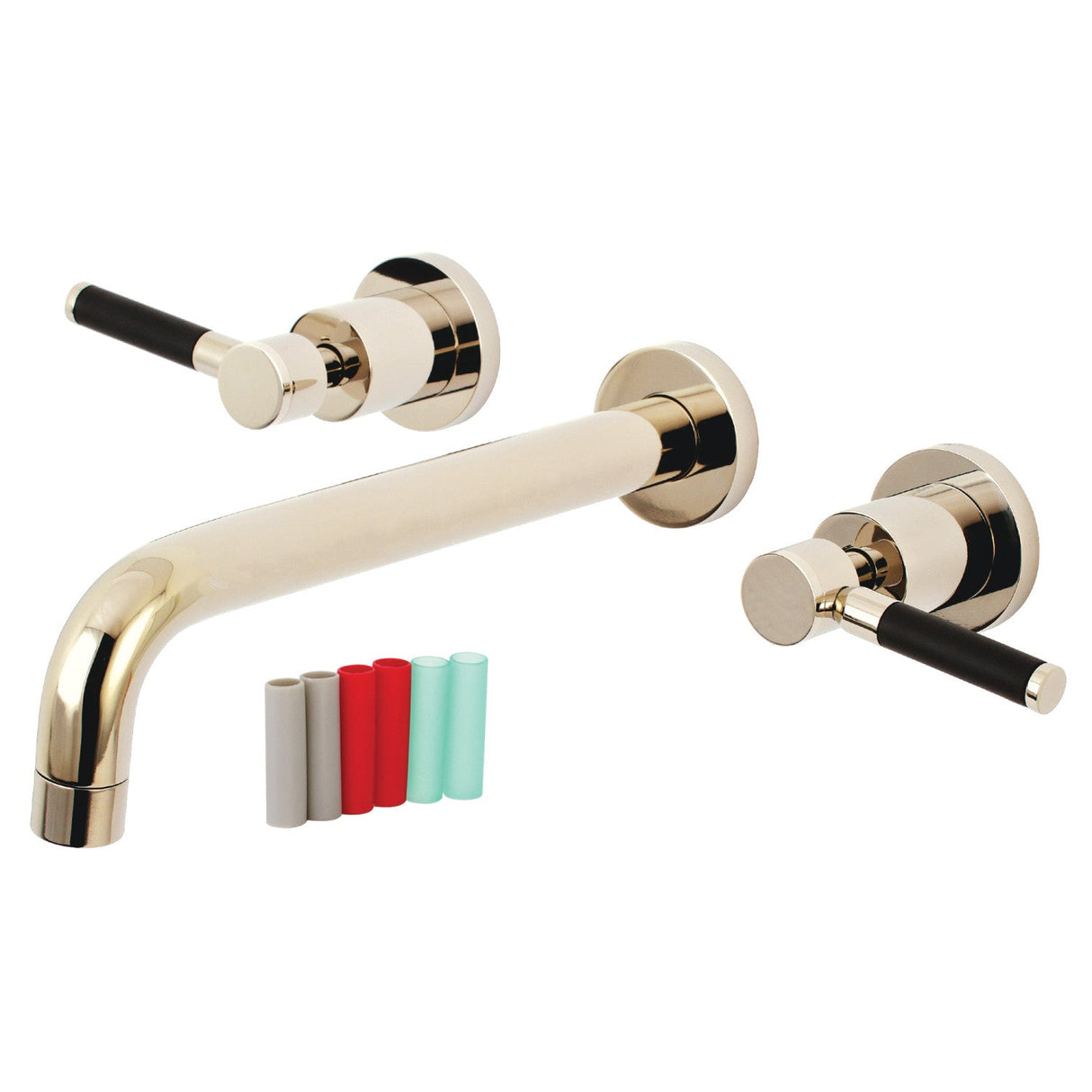 Kaiser KS8026DKL Two-Handle 3-Hole Wall Mount Roman Tub Faucet, Polished Nickel