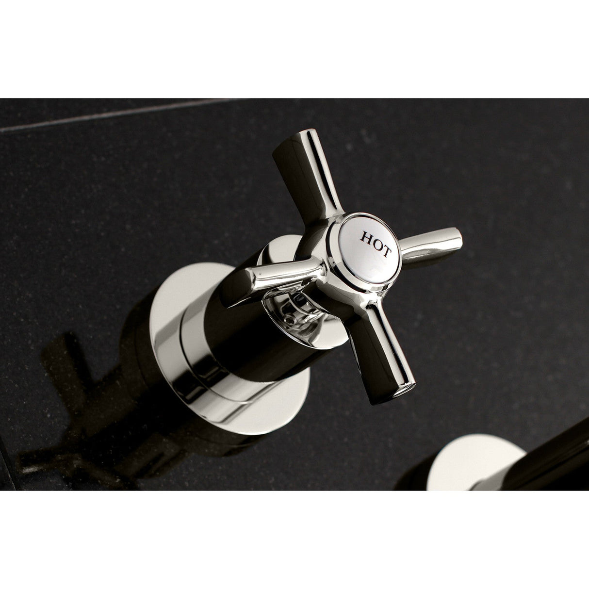 Millennium KS8026ZX Two-Handle 3-Hole Wall Mount Roman Tub Faucet, Polished Nickel