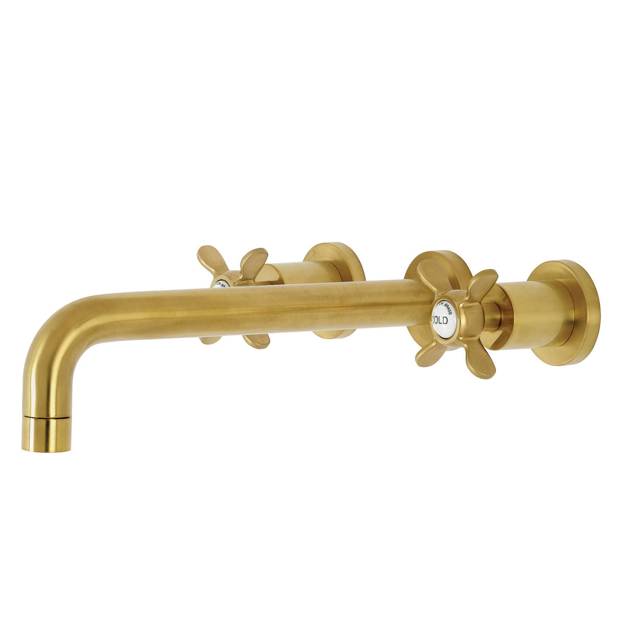 Essex KS8027BEX Two-Handle 3-Hole Wall Mount Roman Tub Faucet, Brushed Brass