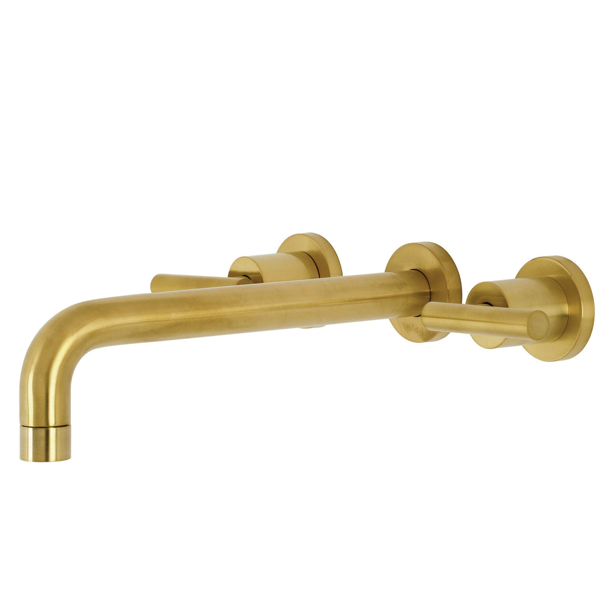 Manhattan KS8027CML Two-Handle 3-Hole Wall Mount Roman Tub Faucet, Brushed Brass
