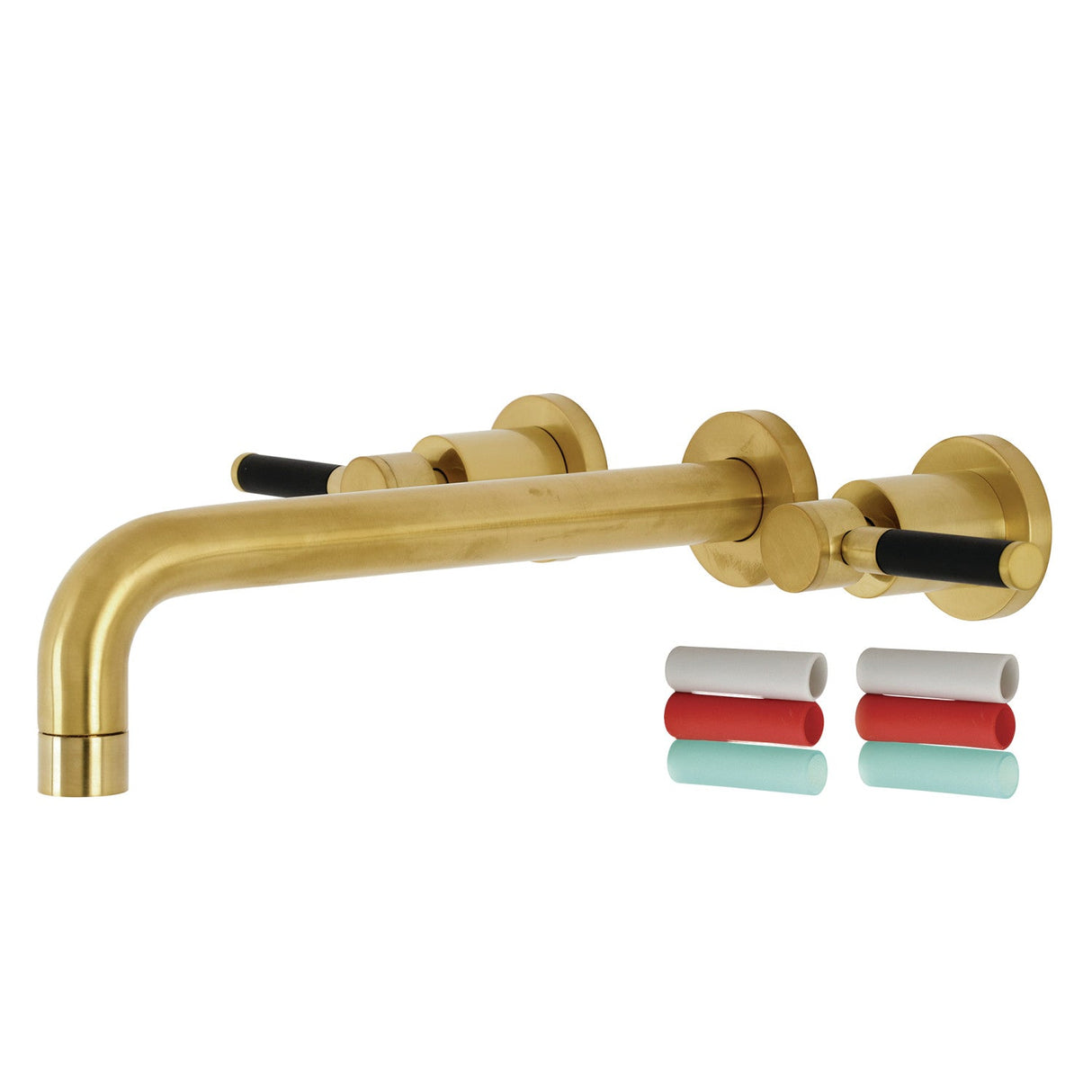 Kaiser KS8027DKL Two-Handle 3-Hole Wall Mount Roman Tub Faucet, Brushed Brass