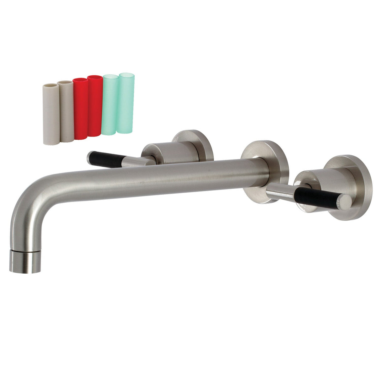 Kaiser KS8028CKL Two-Handle 3-Hole Wall Mount Roman Tub Faucet, Brushed Nickel