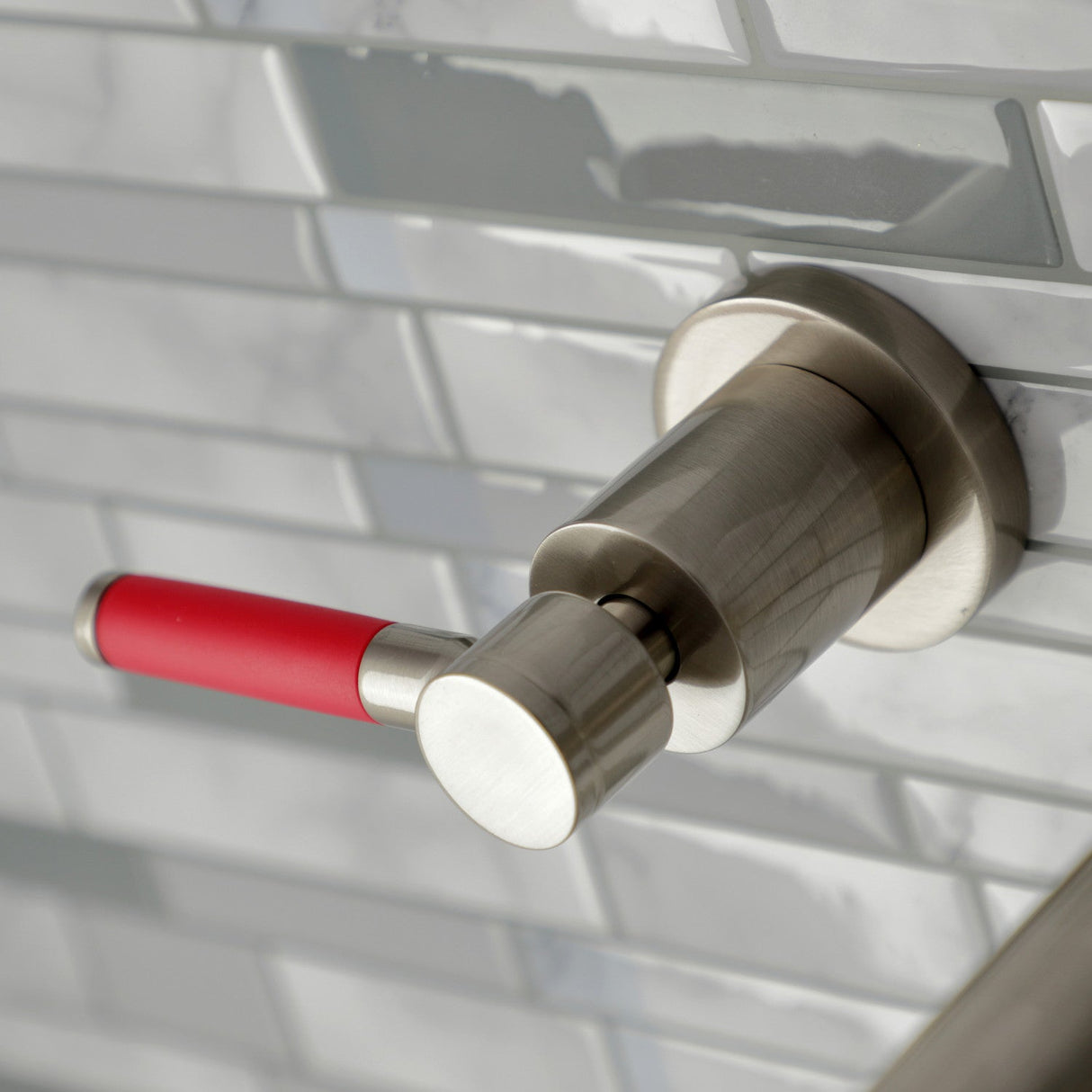 Kaiser KS8028DKL Two-Handle 3-Hole Wall Mount Roman Tub Faucet, Brushed Nickel