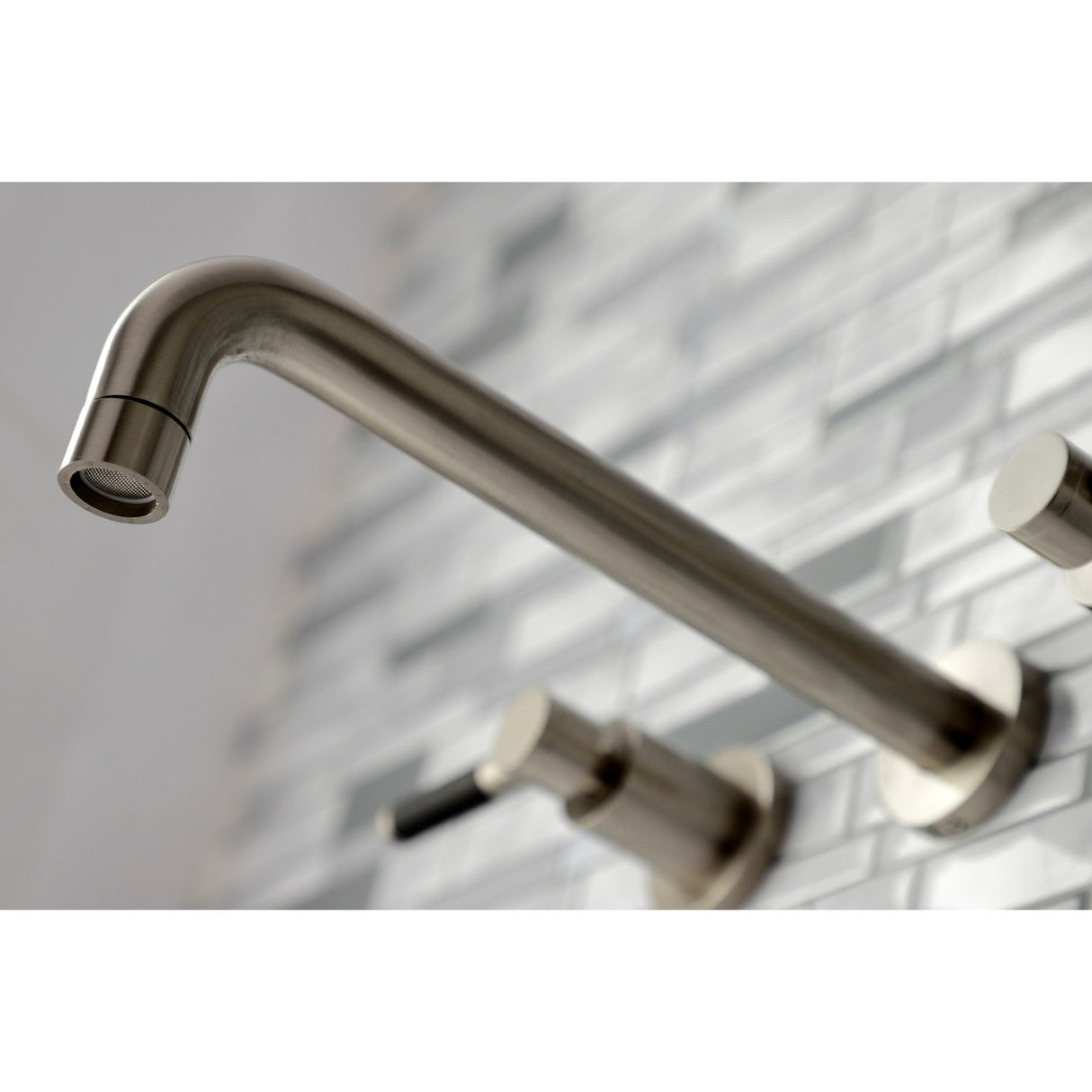 Kaiser KS8028DKL Two-Handle 3-Hole Wall Mount Roman Tub Faucet, Brushed Nickel
