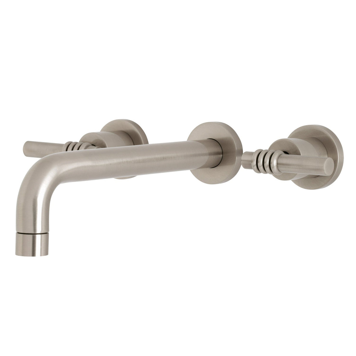 Milano KS8028ML Two-Handle 3-Hole Wall Mount Roman Tub Faucet, Brushed Nickel
