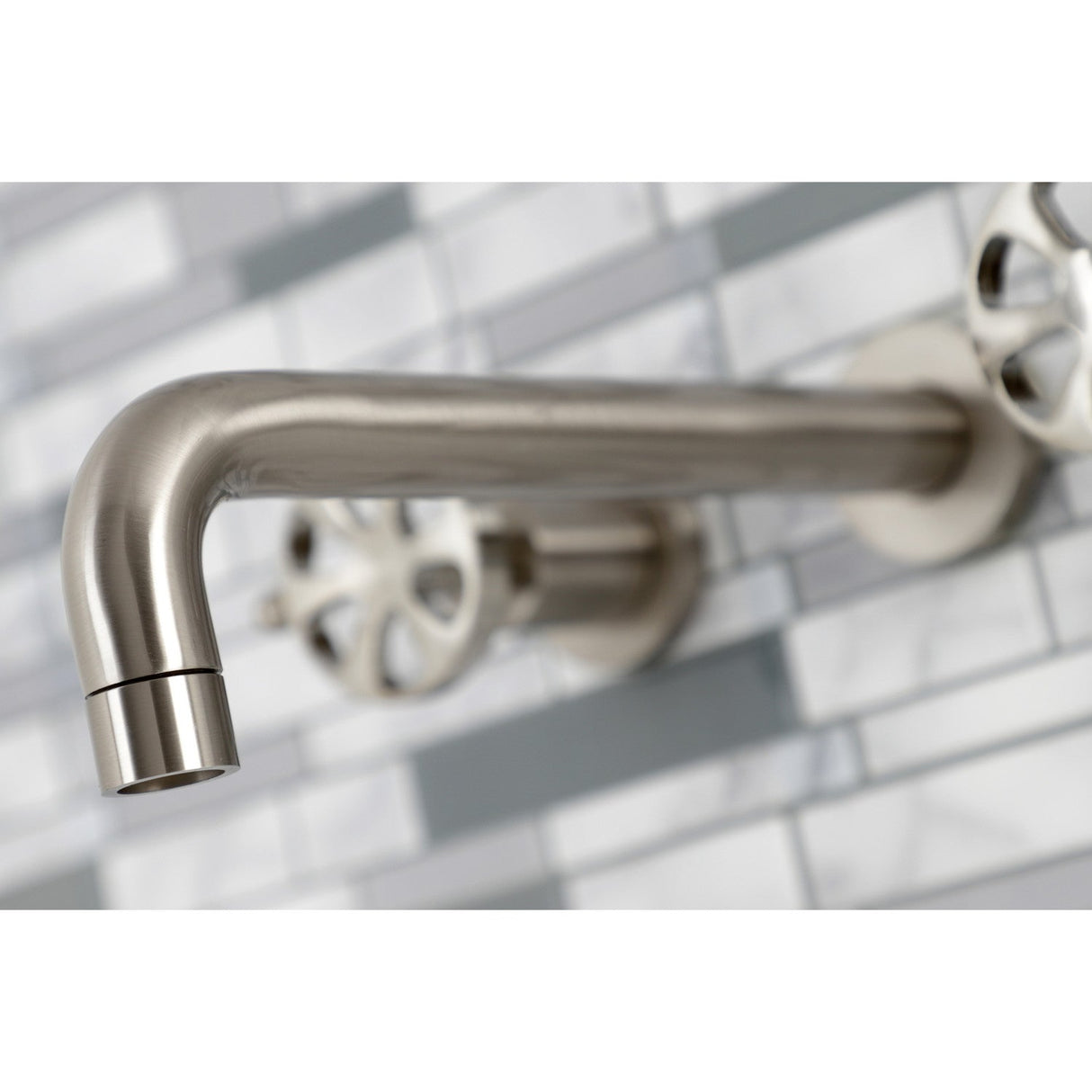 Belknap KS8028RX Two-Handle 3-Hole Wall Mount Roman Tub Faucet, Brushed Nickel