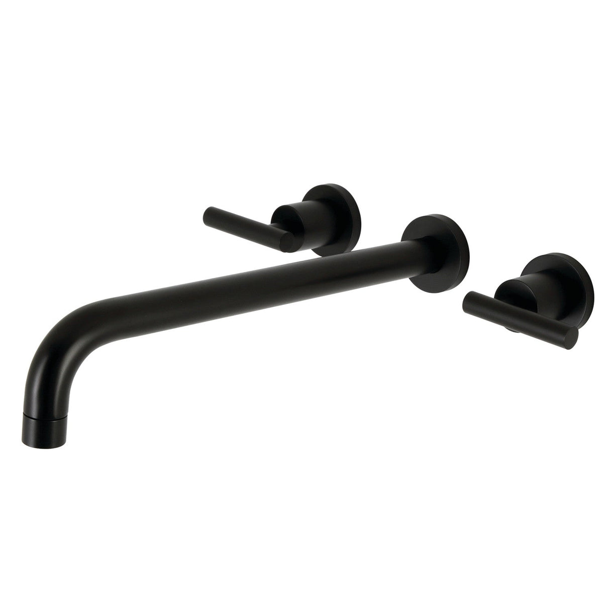 Manhattan KS8040CML Two-Handle 3-Hole Wall Mount Roman Tub Faucet, Matte Black