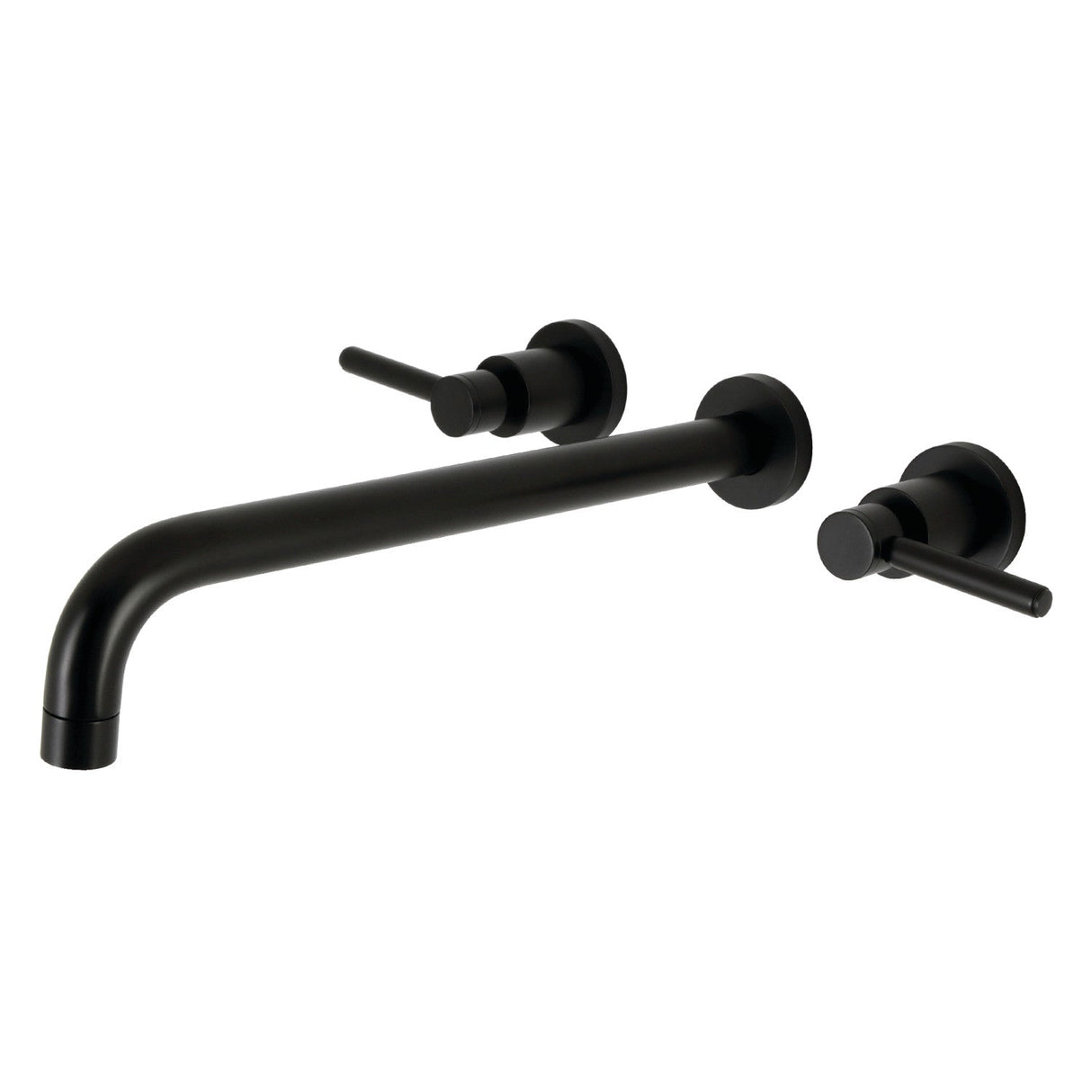 Concord KS8040DL Two-Handle 3-Hole Wall Mount Roman Tub Faucet, Matte Black