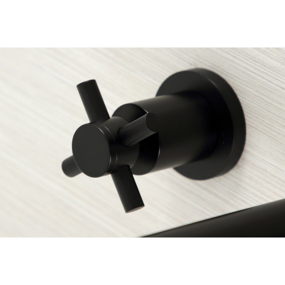 Concord KS8040DX Two-Handle 3-Hole Wall Mount Roman Tub Faucet, Matte Black
