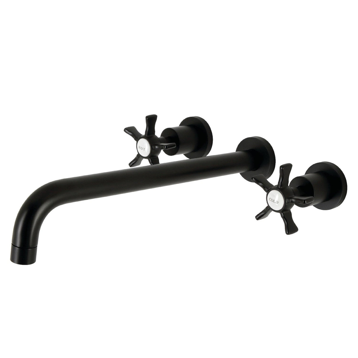 Hamilton KS8040NX Two-Handle 3-Hole Wall Mount Roman Tub Faucet, Matte Black