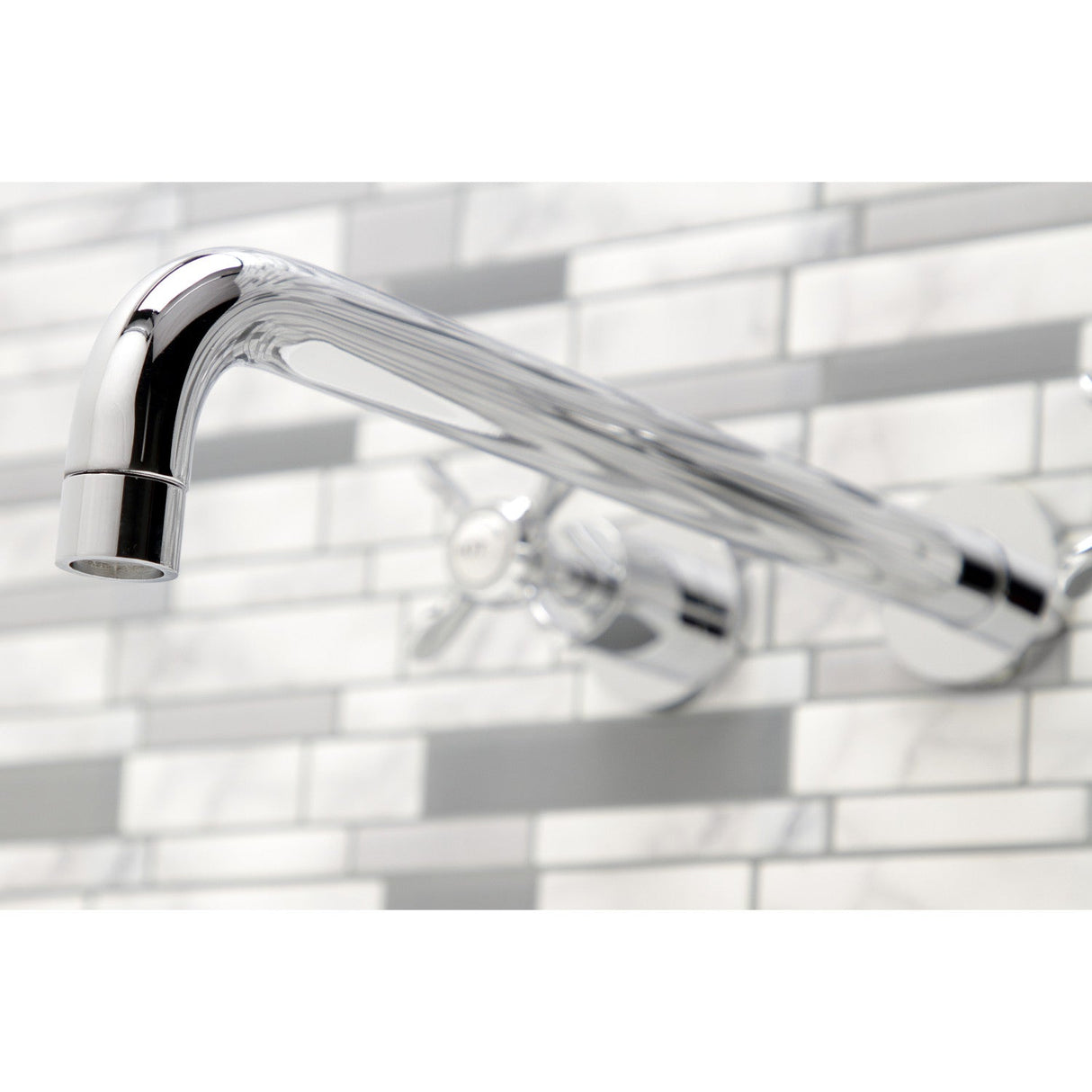 Essex KS8041BEX Two-Handle 3-Hole Wall Mount Roman Tub Faucet, Polished Chrome