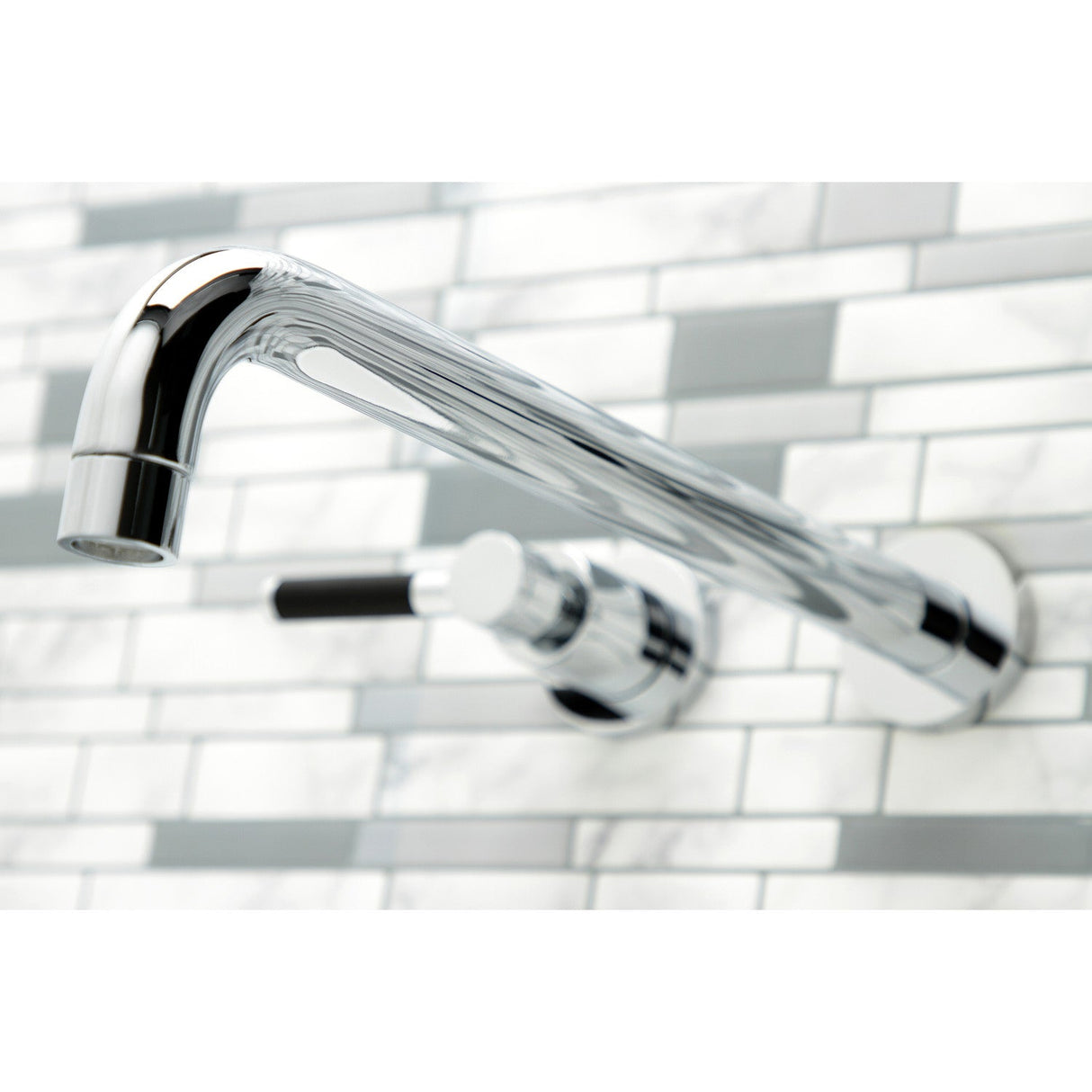 Kaiser KS8041DKL Two-Handle 3-Hole Wall Mount Roman Tub Faucet, Polished Chrome