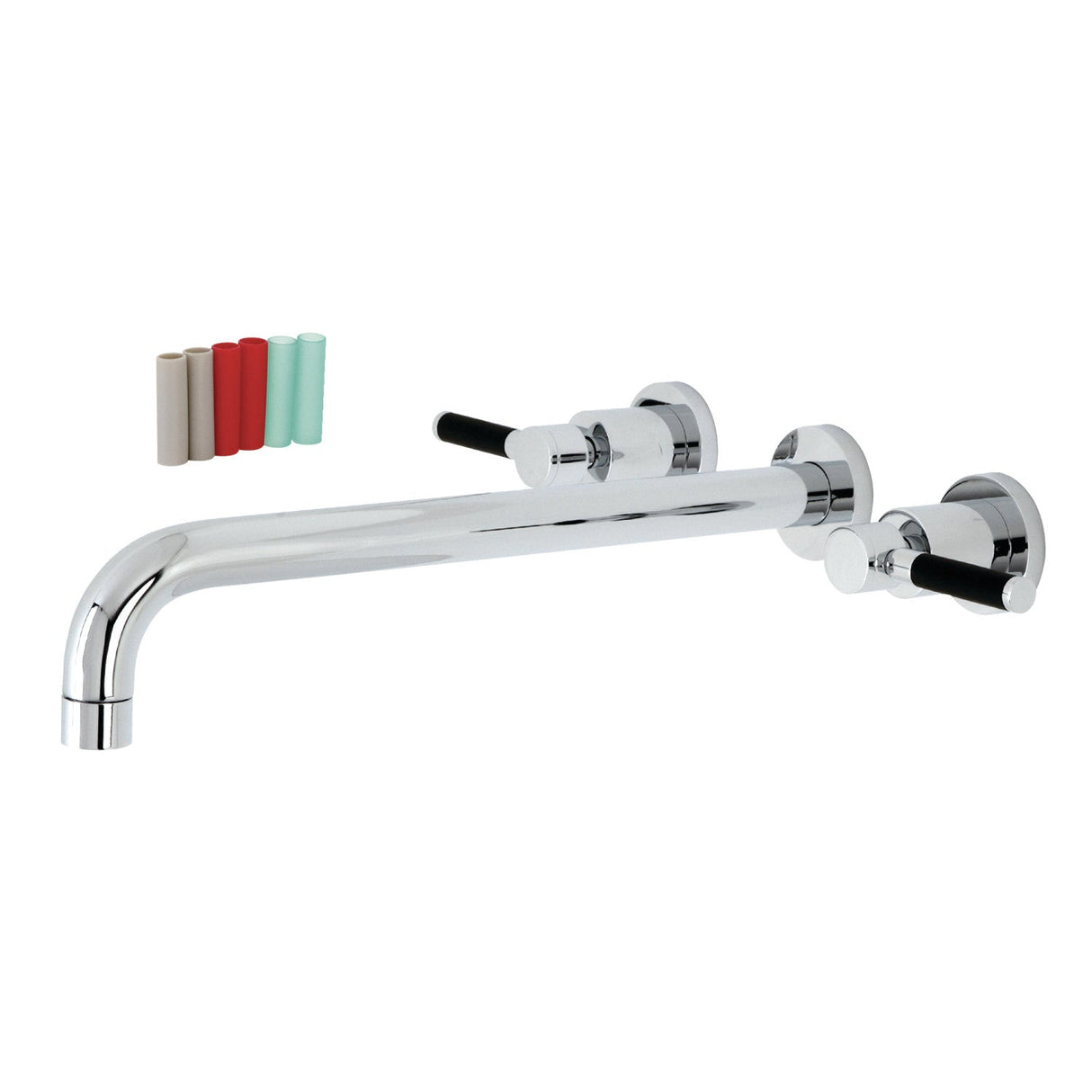 Kaiser KS8041DKL Two-Handle 3-Hole Wall Mount Roman Tub Faucet, Polished Chrome