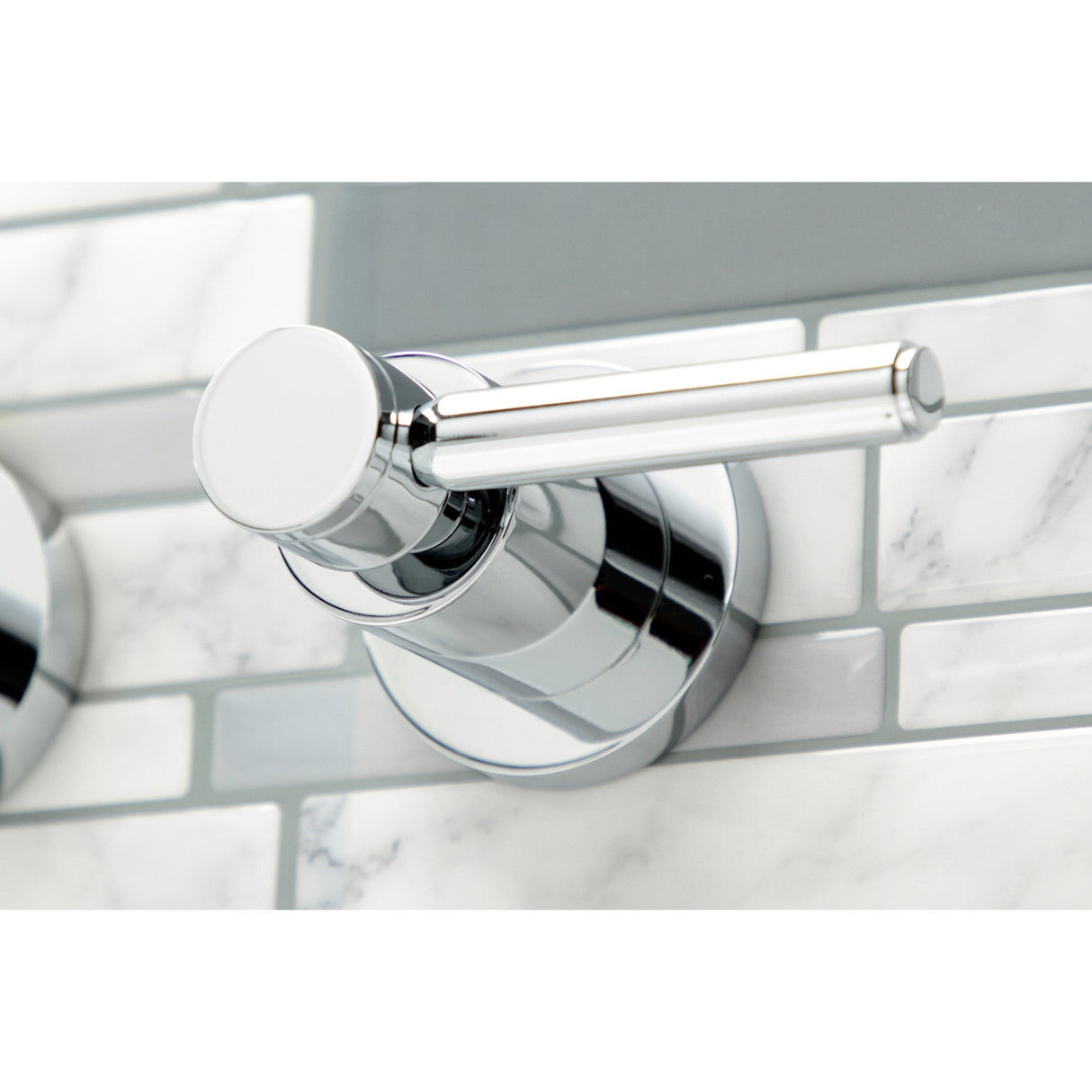 Concord KS8041DL Two-Handle 3-Hole Wall Mount Roman Tub Faucet, Polished Chrome